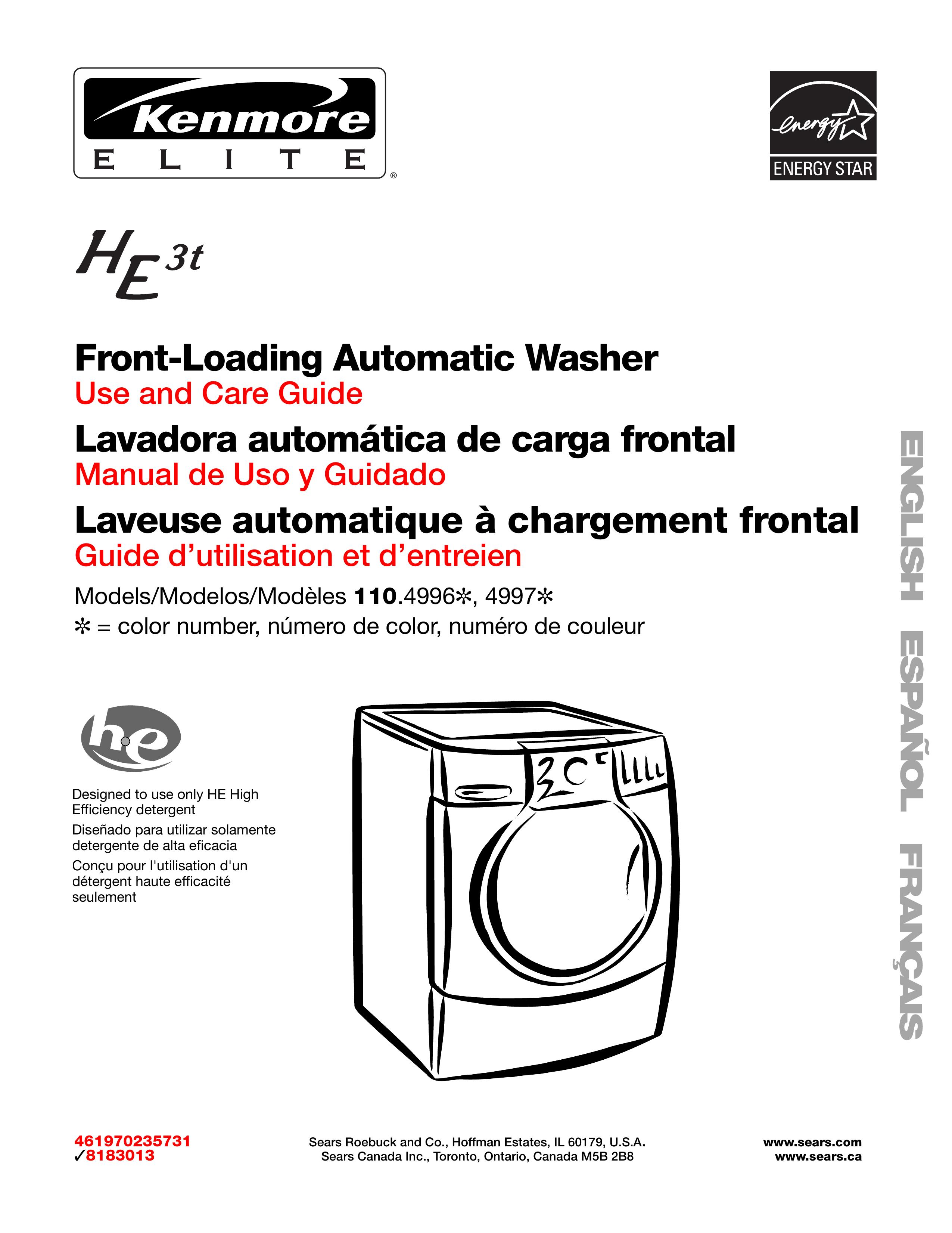 Kenmore 110.4996 Washer User Manual