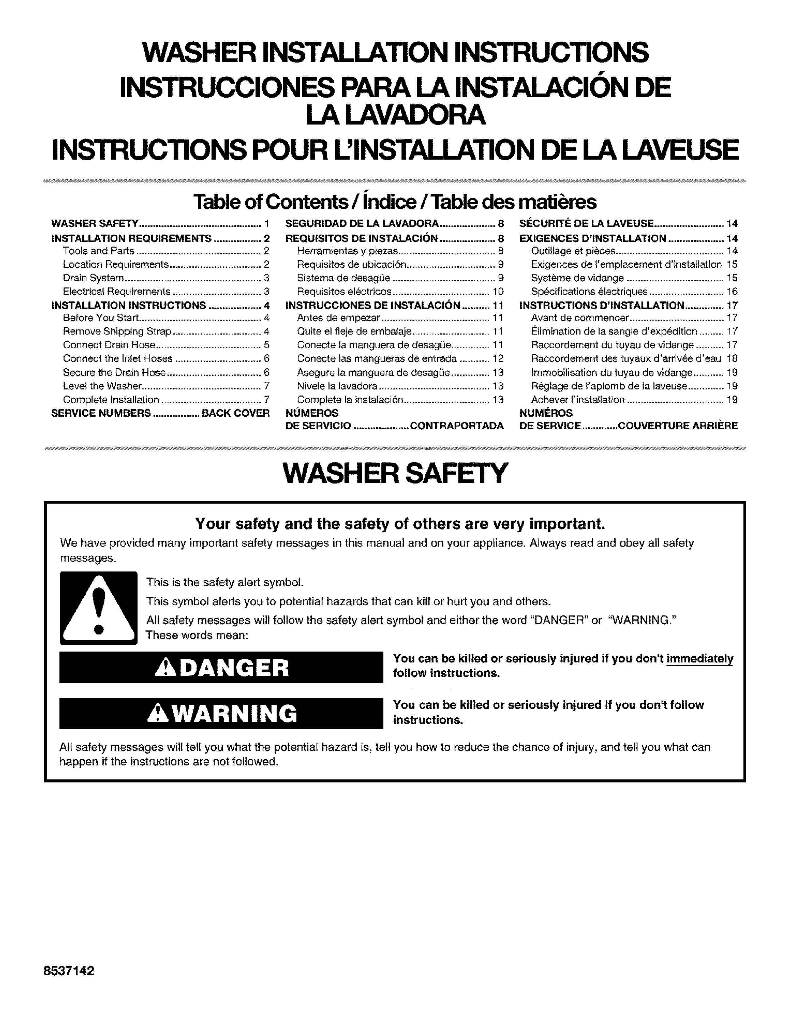 Kenmore 11012502100 Washer User Manual