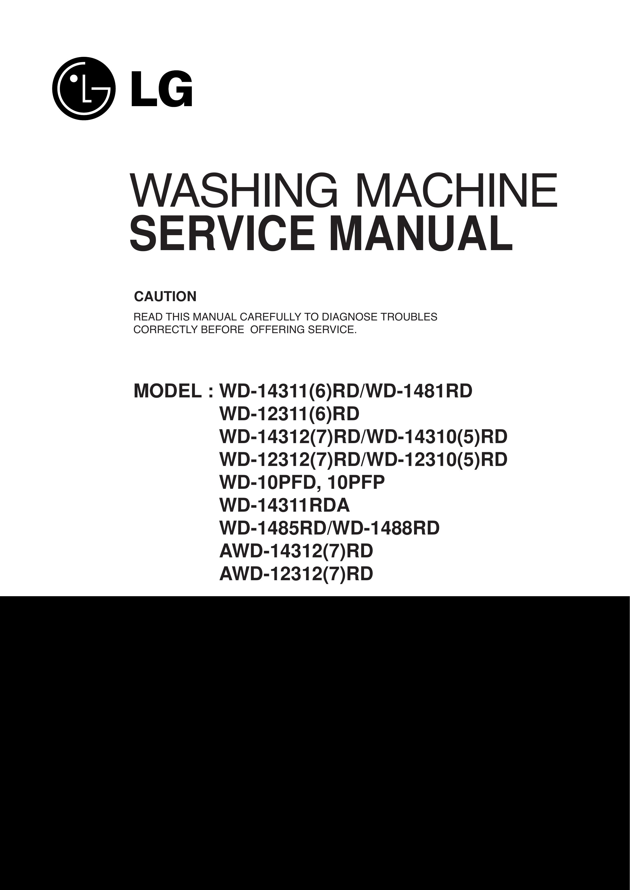 LG Electronics AWD-12312(7)RD Washer User Manual