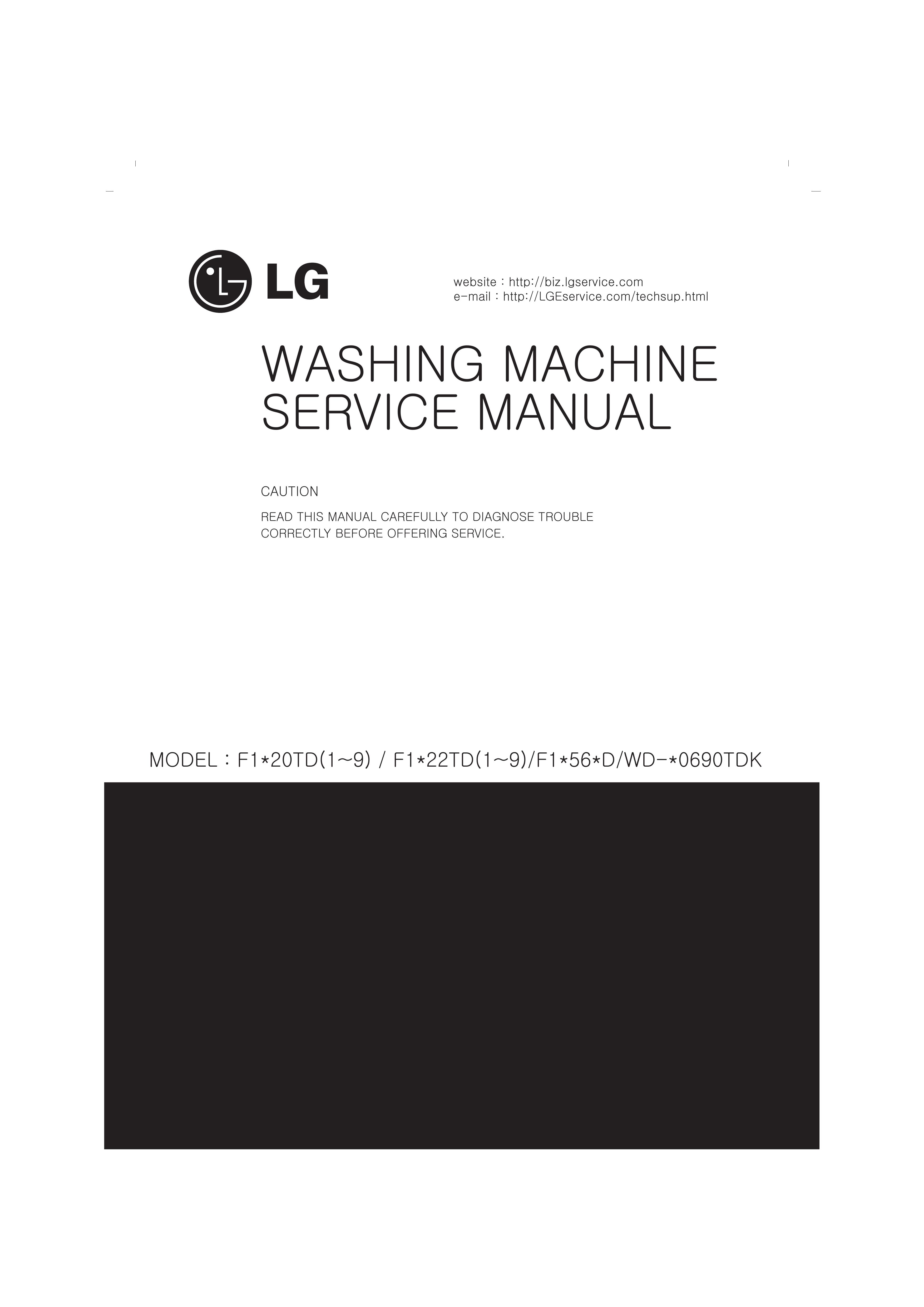 LG Electronics F1256QD Washer User Manual
