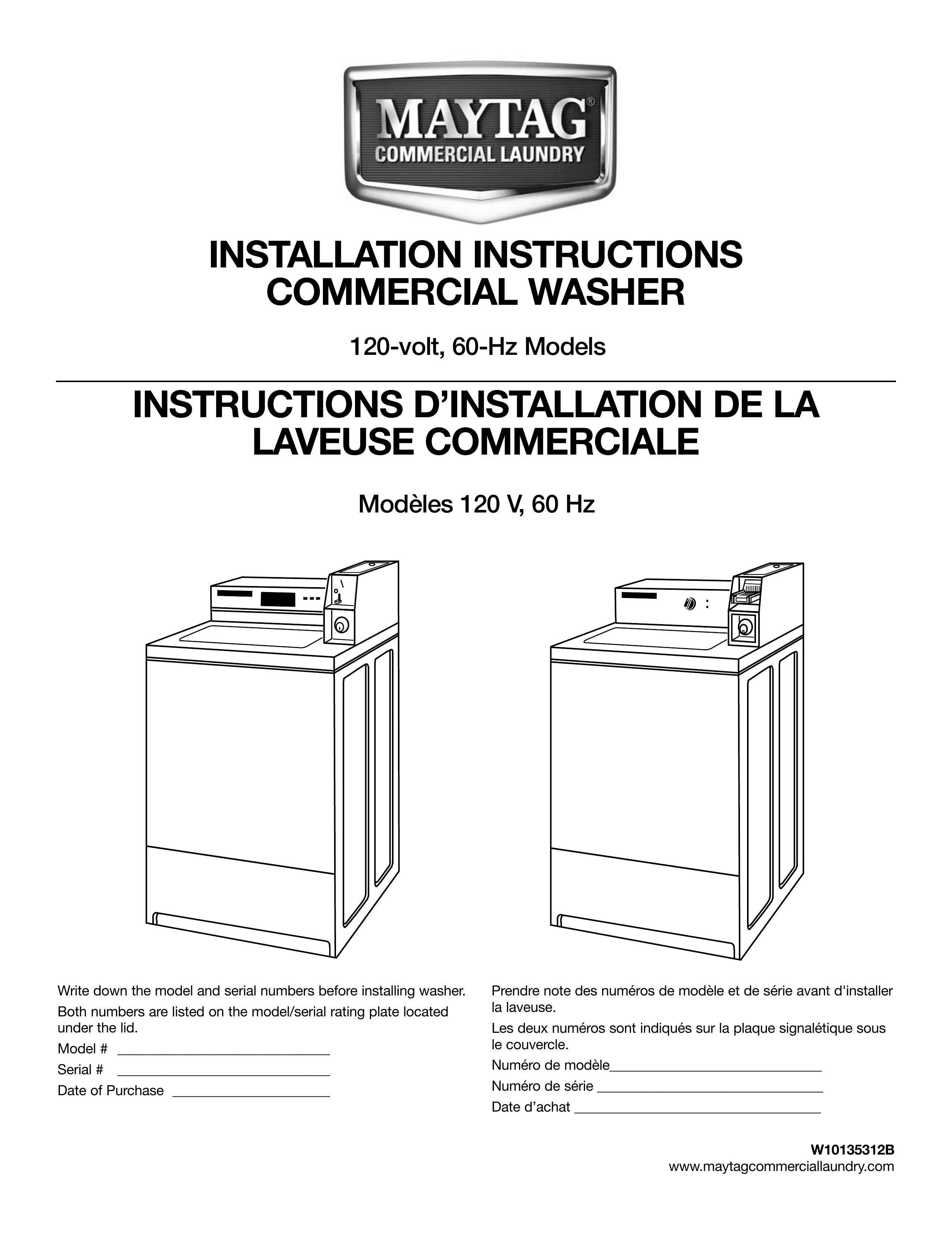 Maytag 120 V Washer User Manual