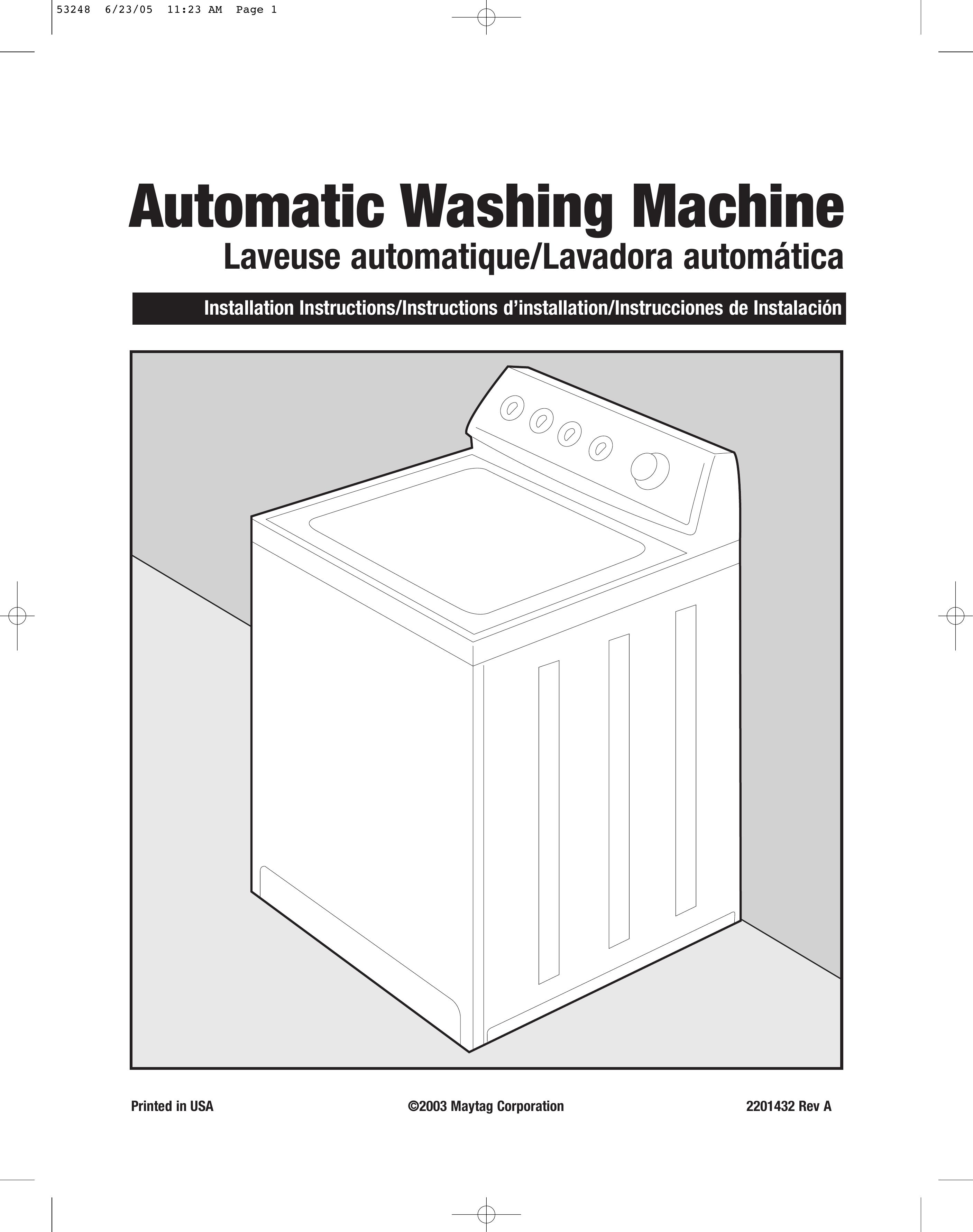 Maytag 2201432 Washer User Manual