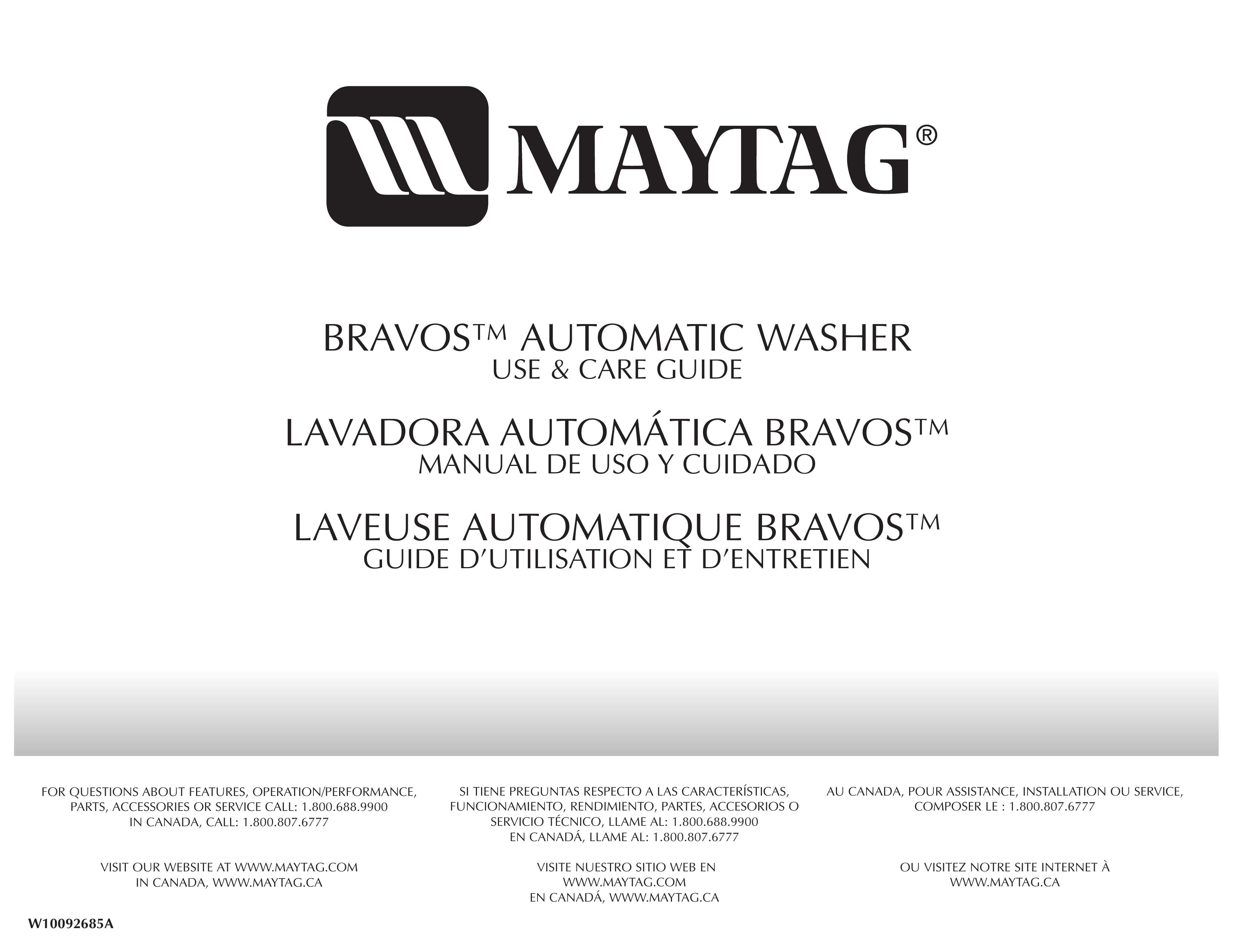 Maytag BRAVOSTM Washer User Manual