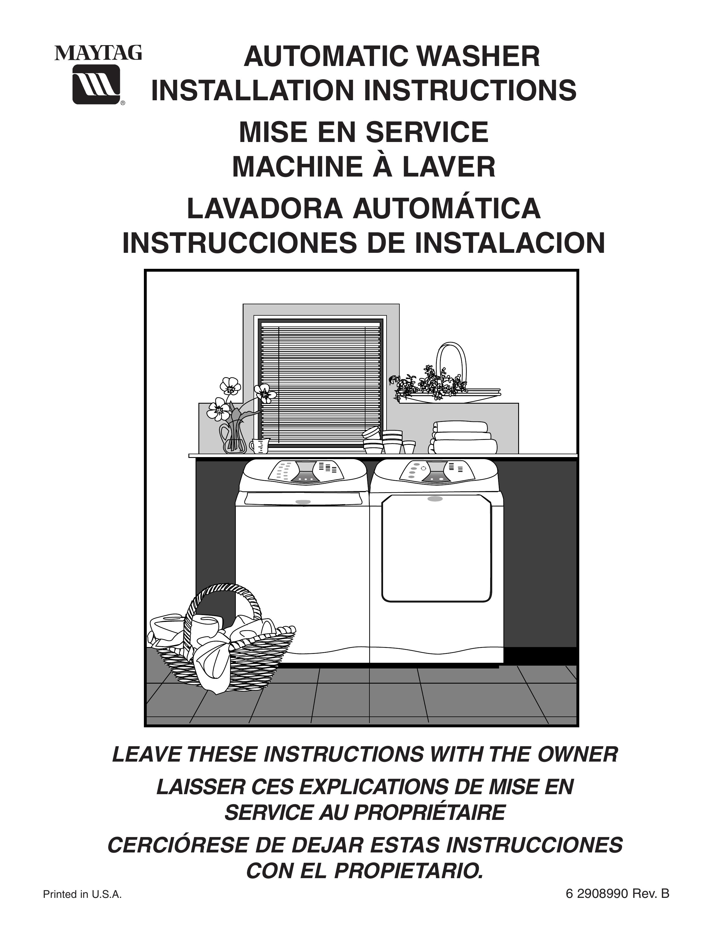 Maytag FAV6800 Washer User Manual