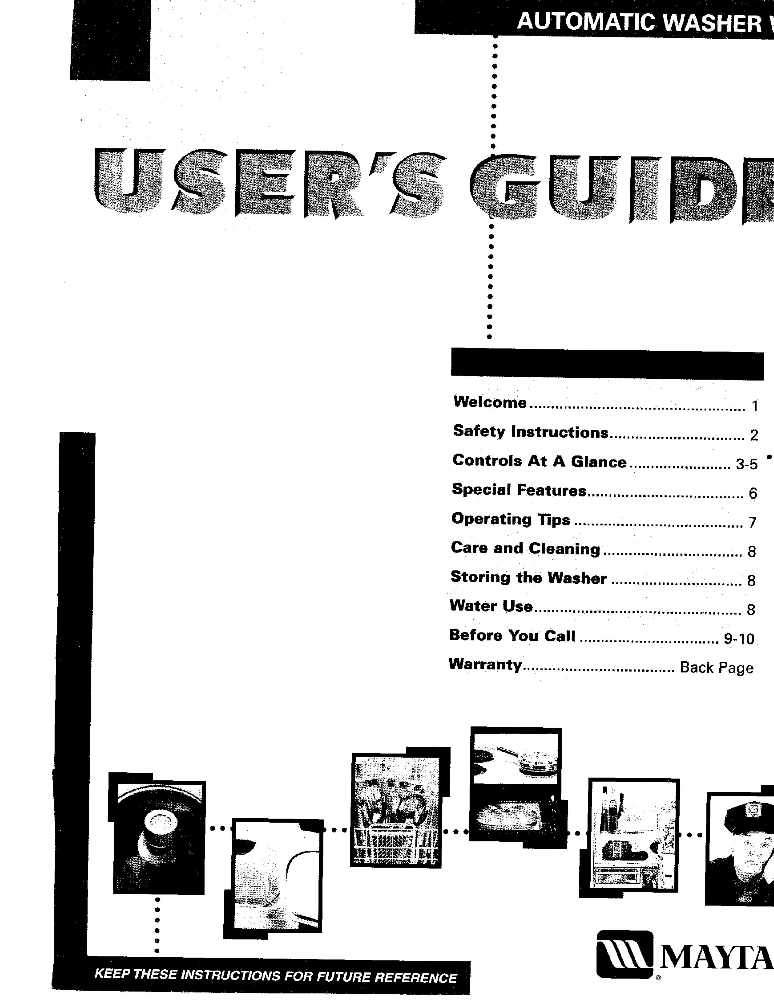 Maytag LAT8816 Washer User Manual