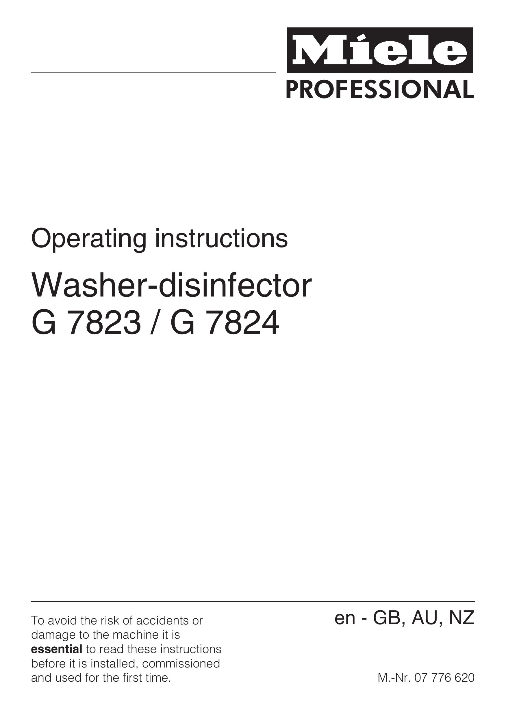Miele G 7823 Washer User Manual