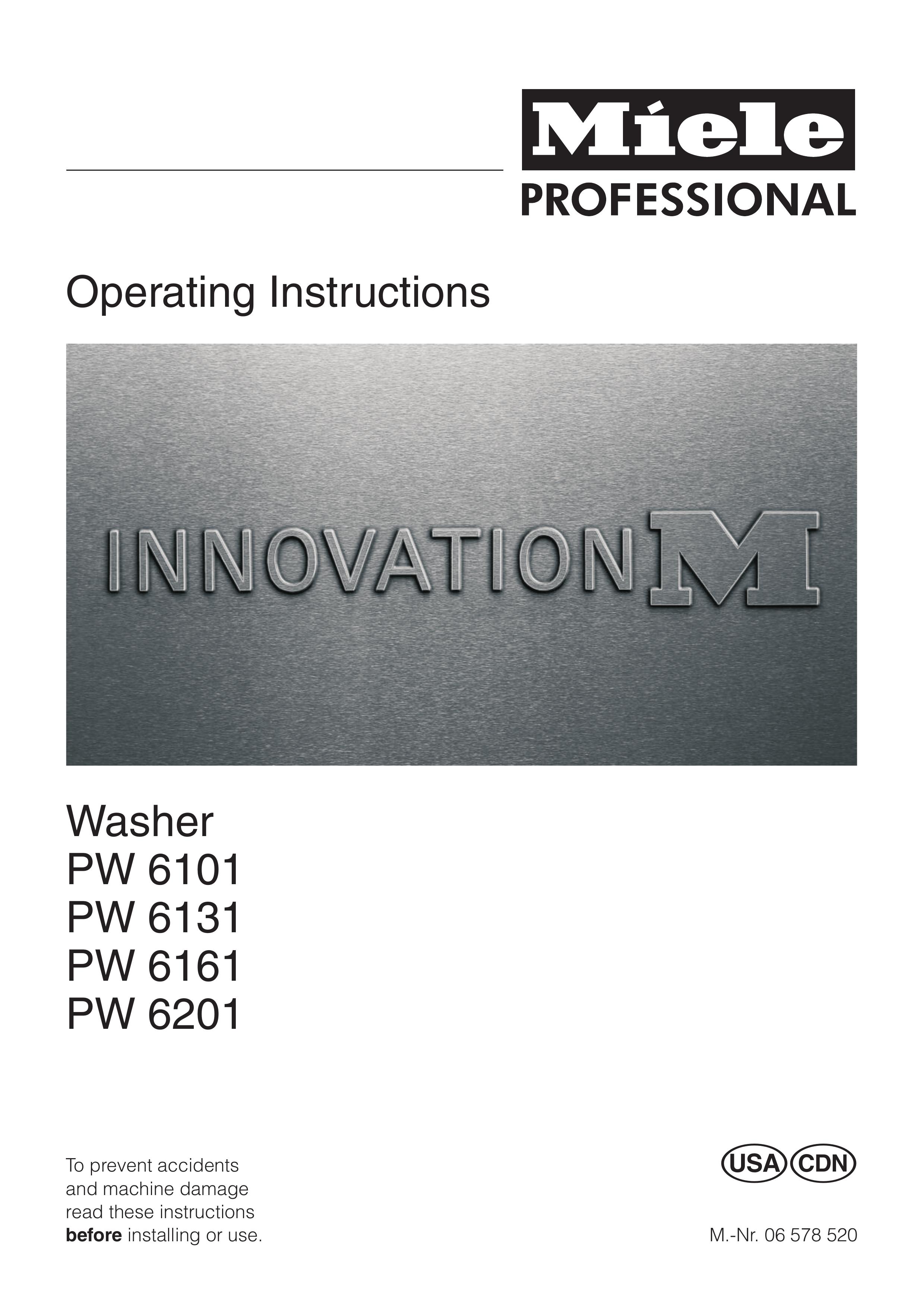 Miele PW 6201 Washer User Manual