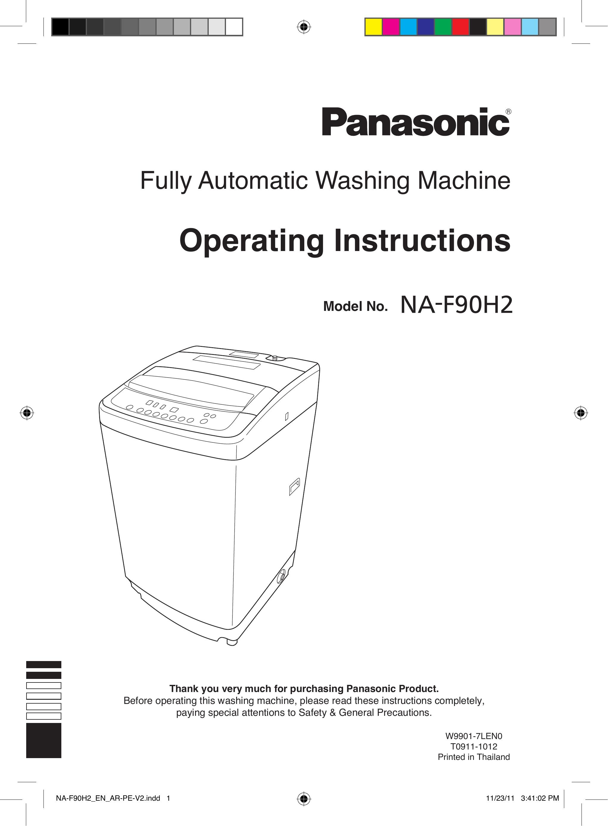 Panasonic NA-F90H2 Washer User Manual