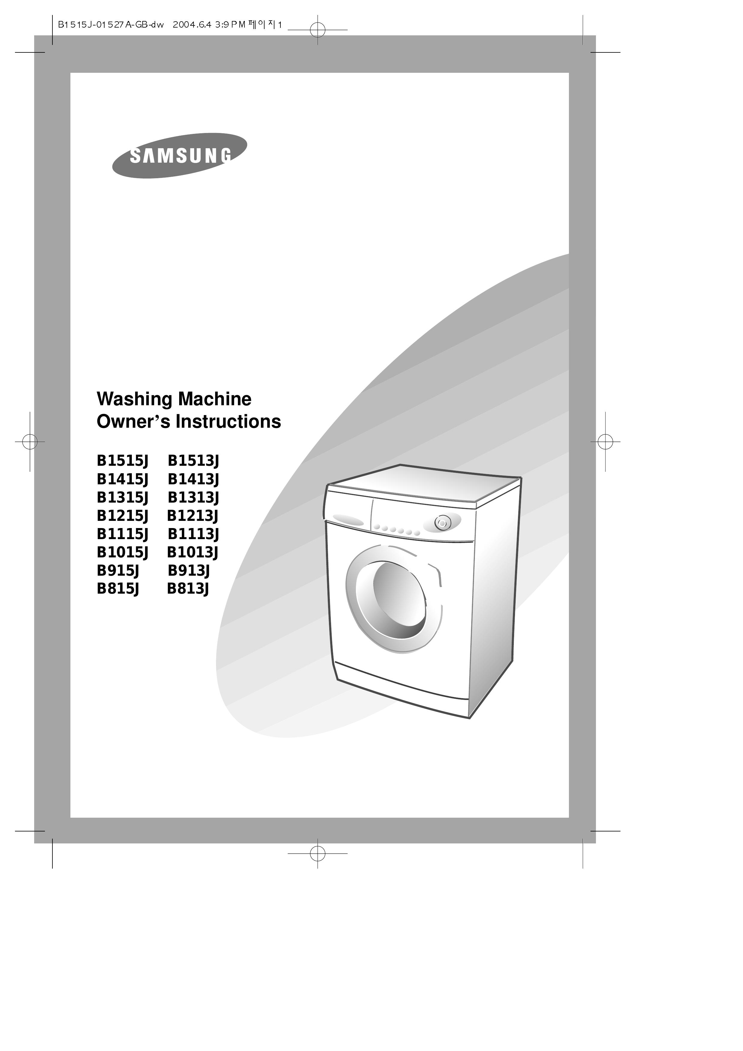 Samsung B1013J Washer User Manual