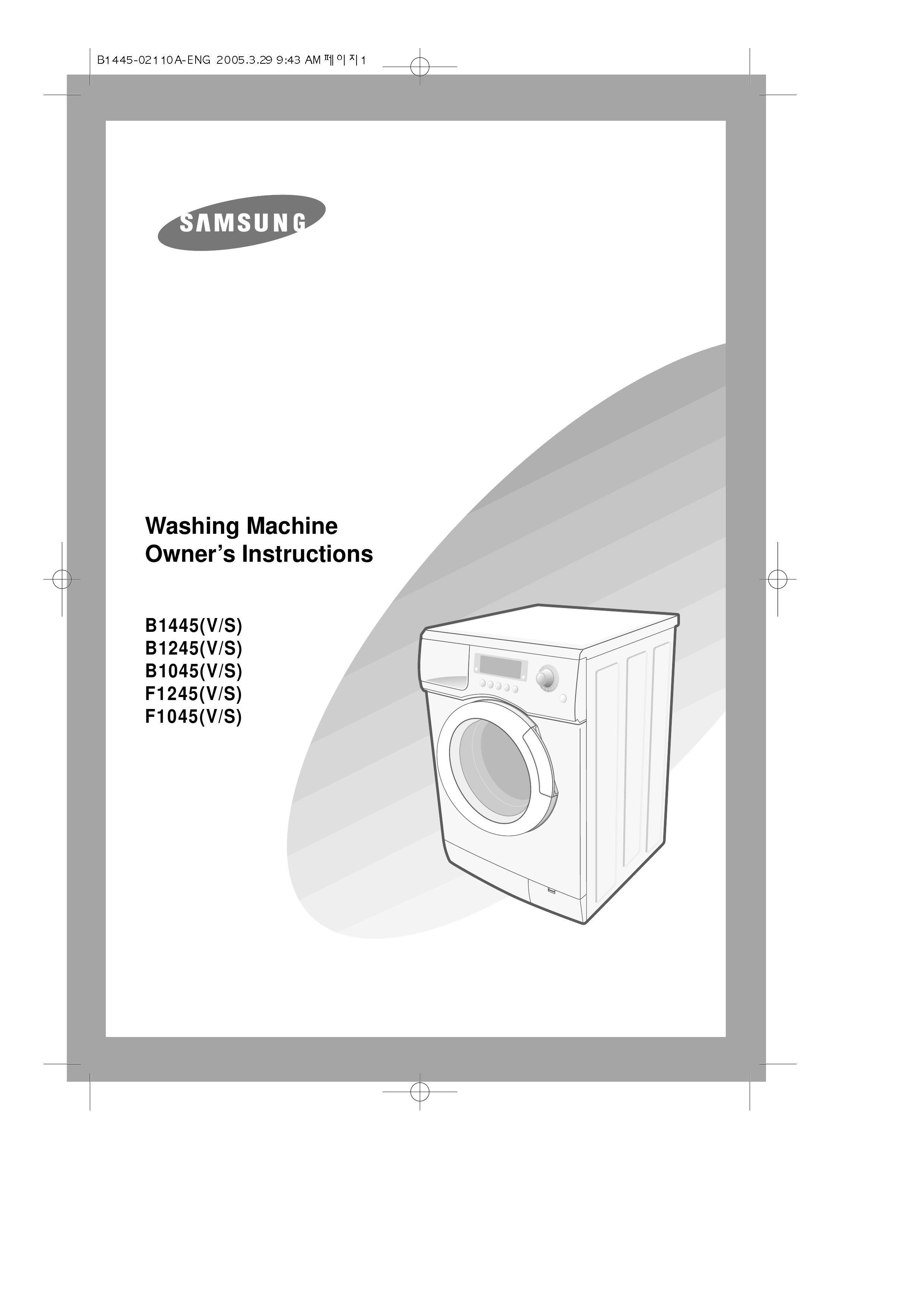 Samsung B1045(V/S) Washer User Manual