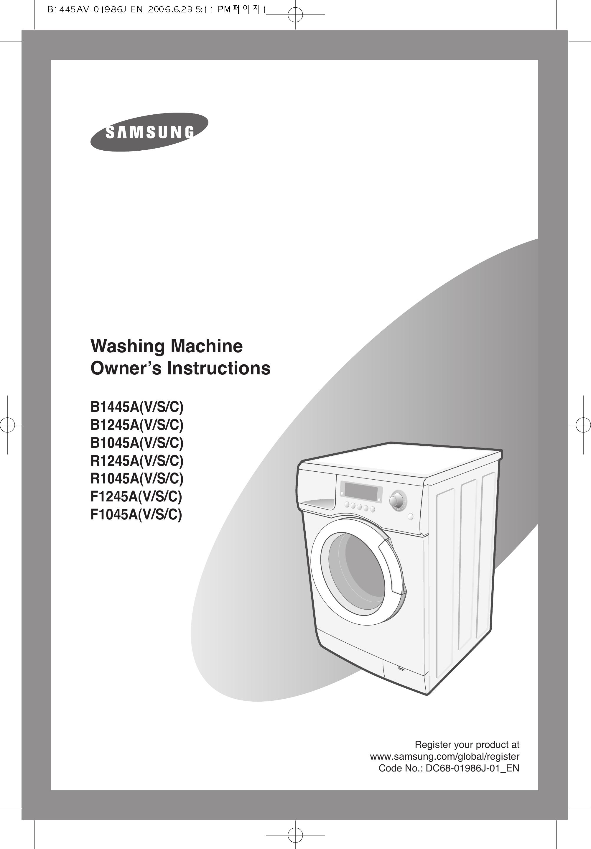 Samsung B1045A(V/S/C) Washer User Manual