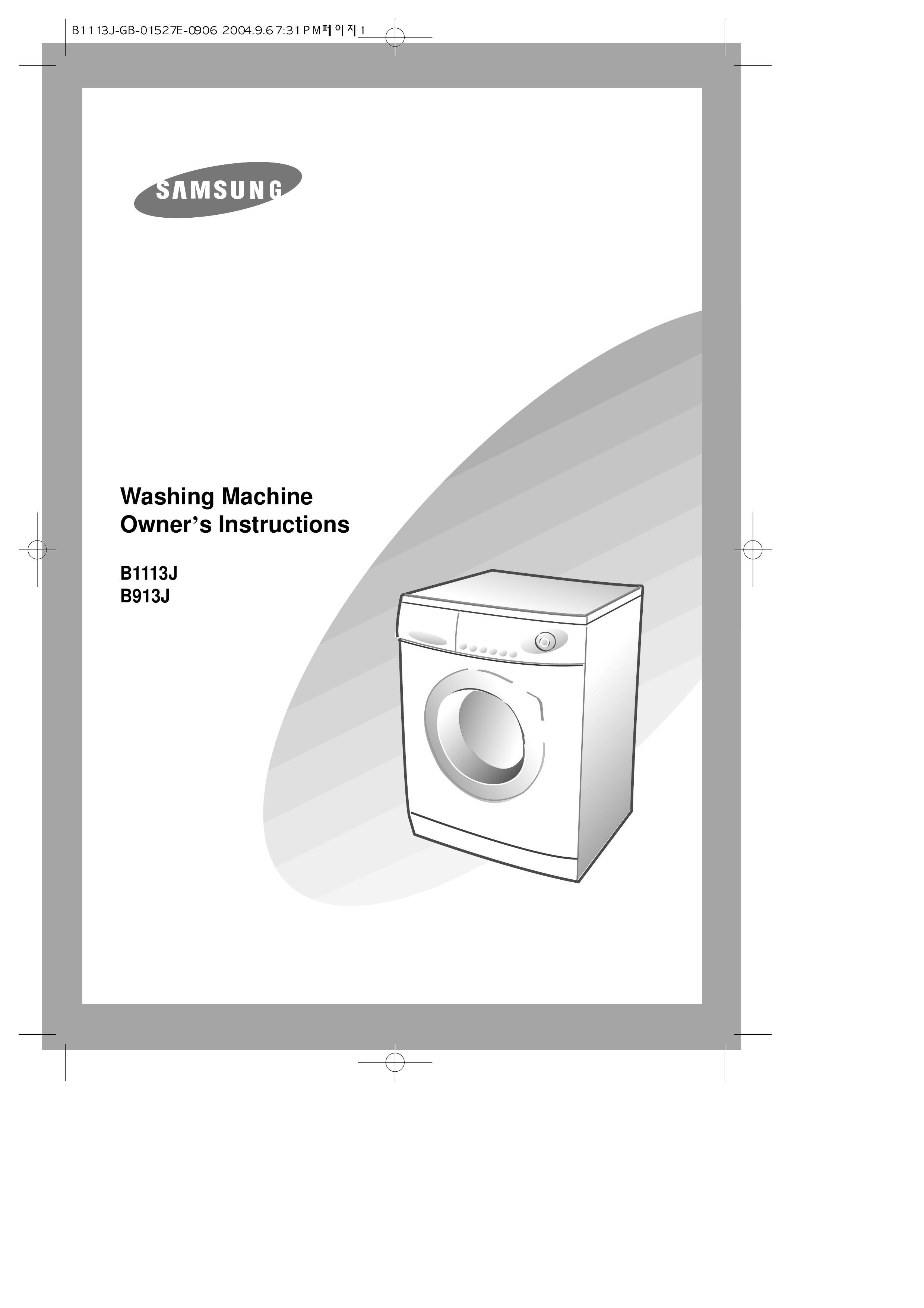 Samsung B1113J B913J Washer User Manual