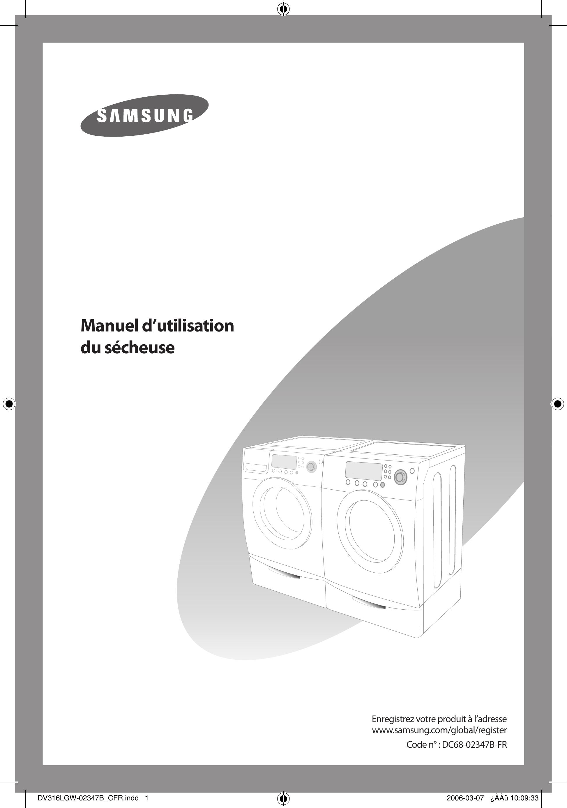Samsung DC68-02347B-FR Washer User Manual