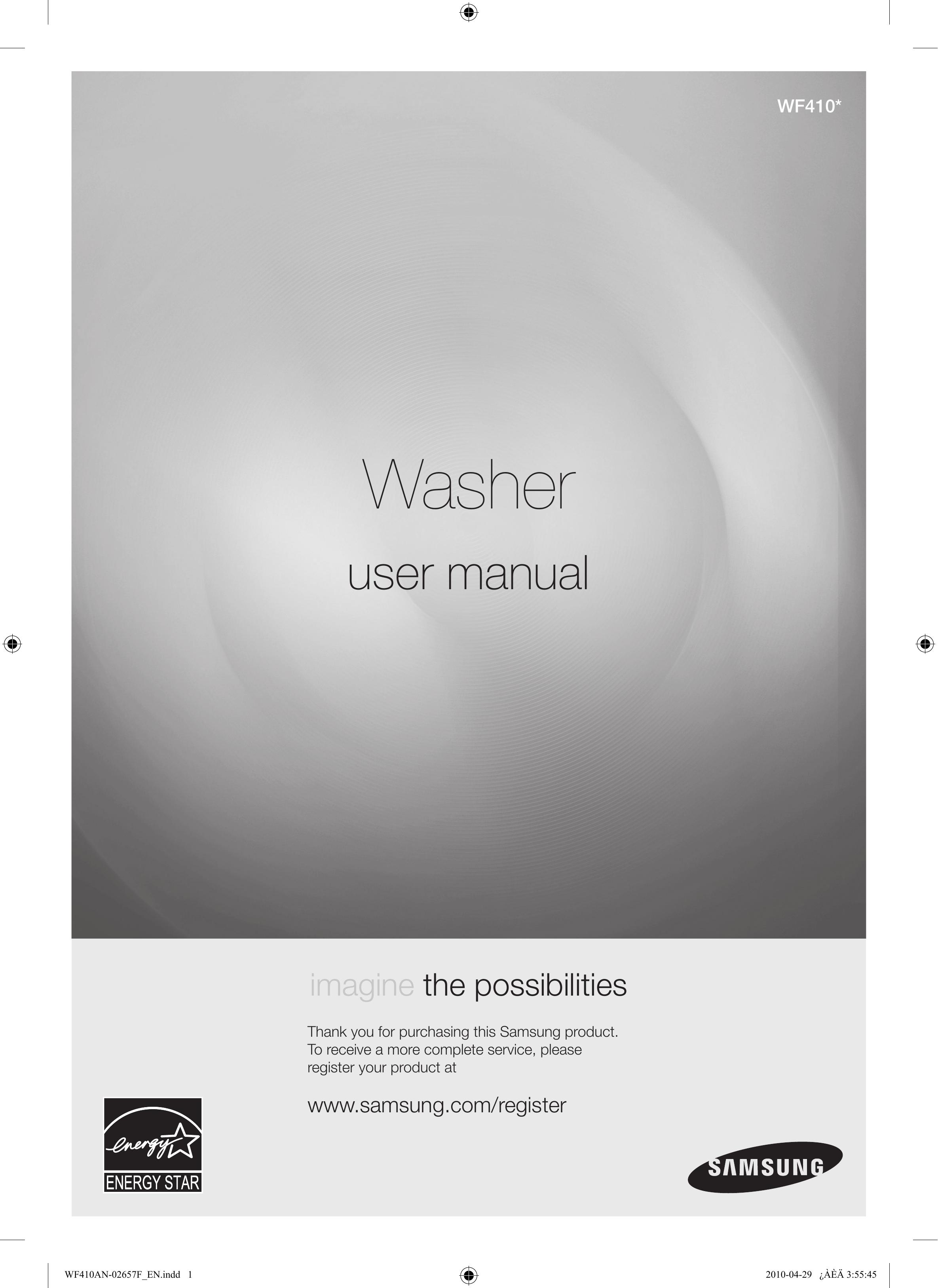 Samsung DC68-02657F Washer User Manual