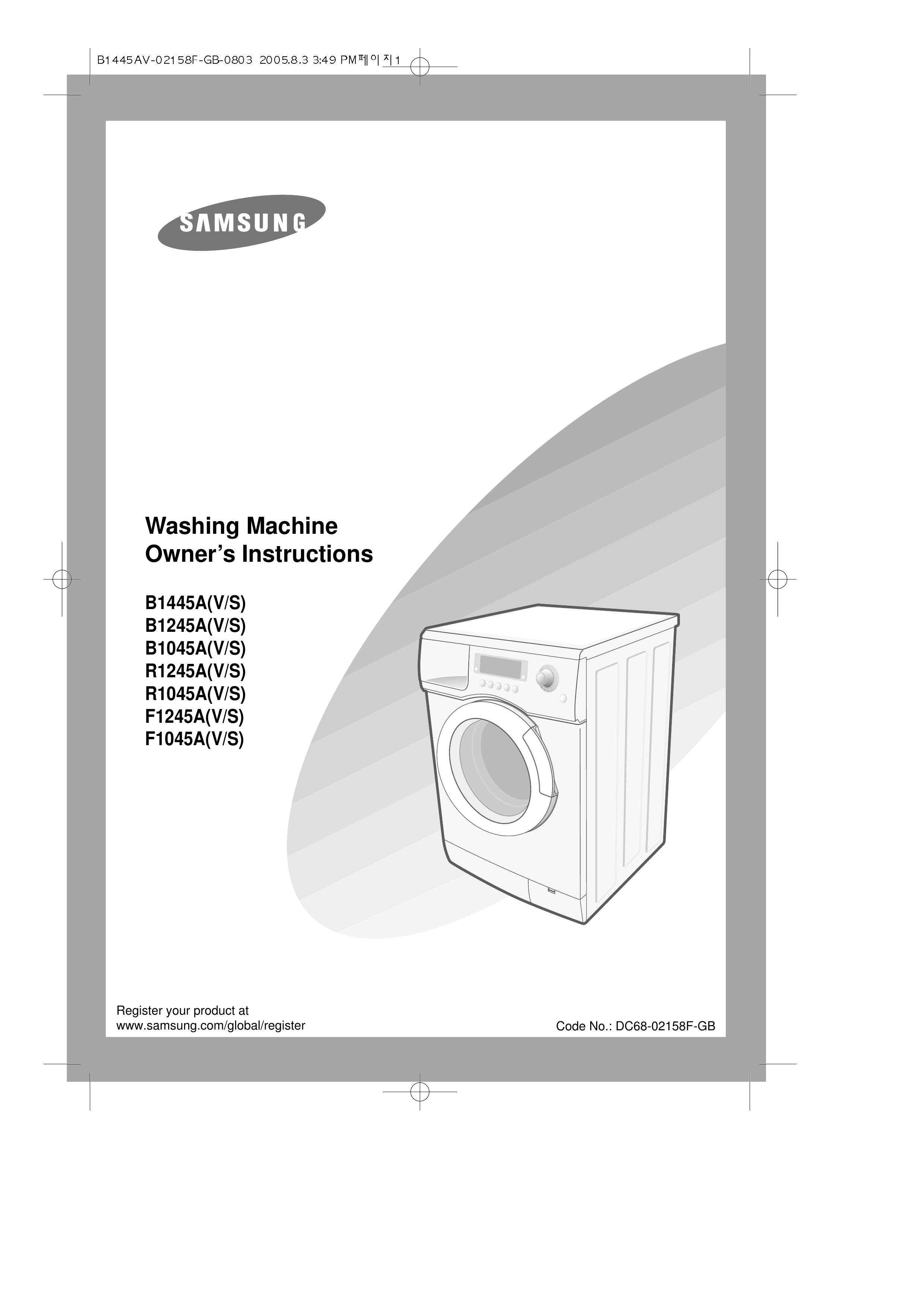 Samsung F1245A Washer User Manual