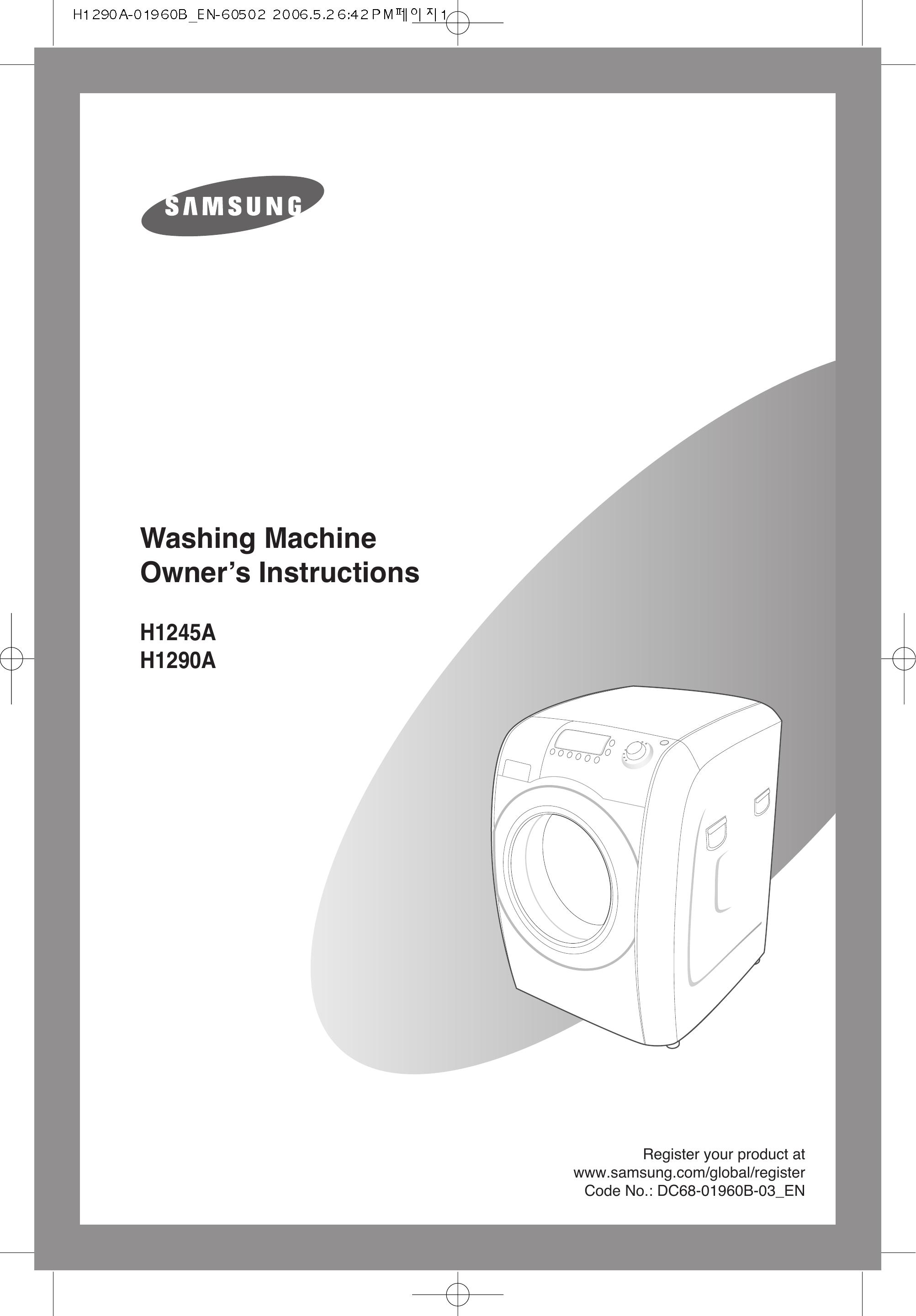 Samsung H1245A H1290A Washer User Manual