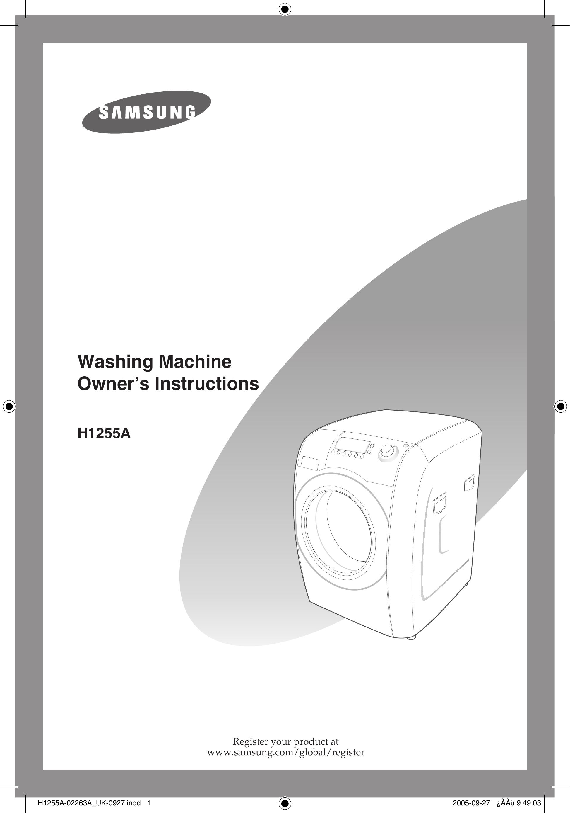 Samsung H1255A Washer User Manual