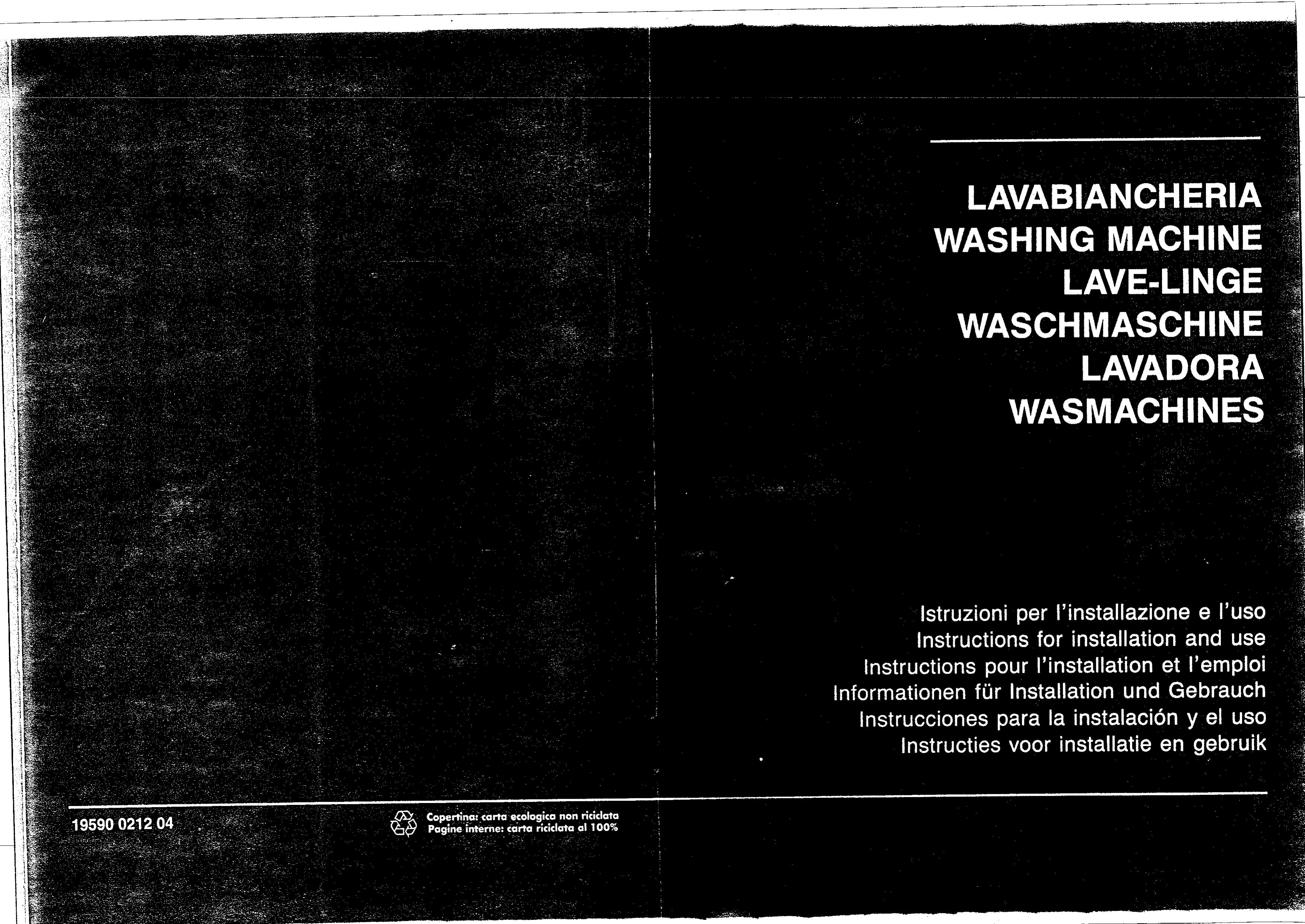 Smeg 7000.2 Washer User Manual
