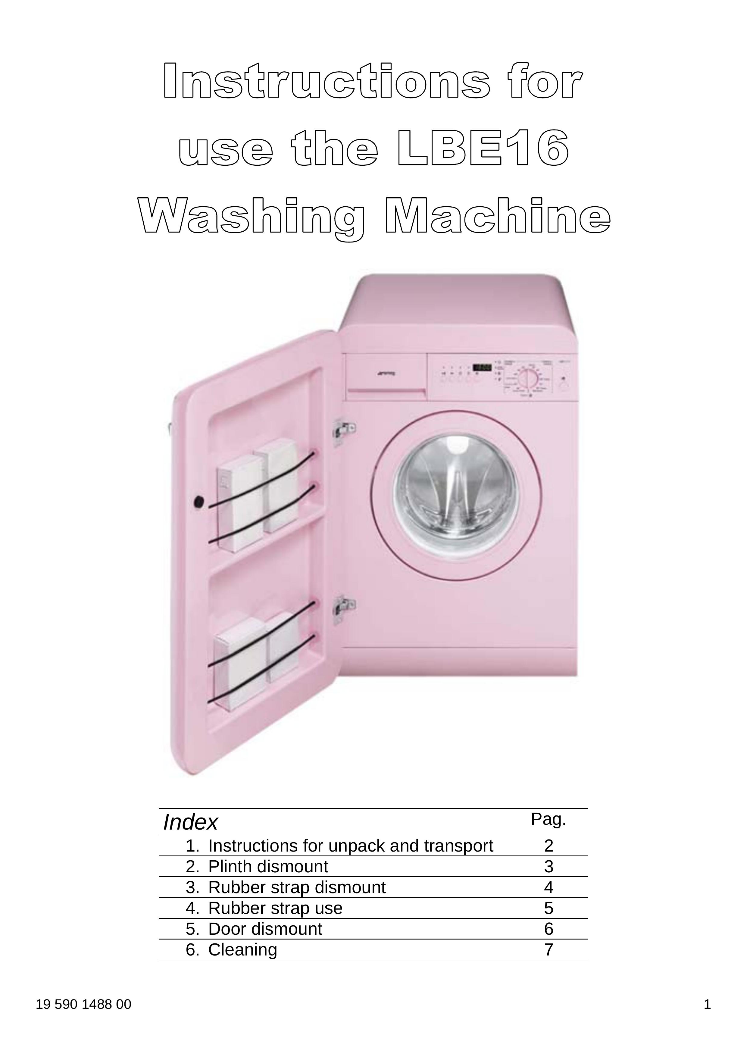 Smeg LBE16 Washer User Manual