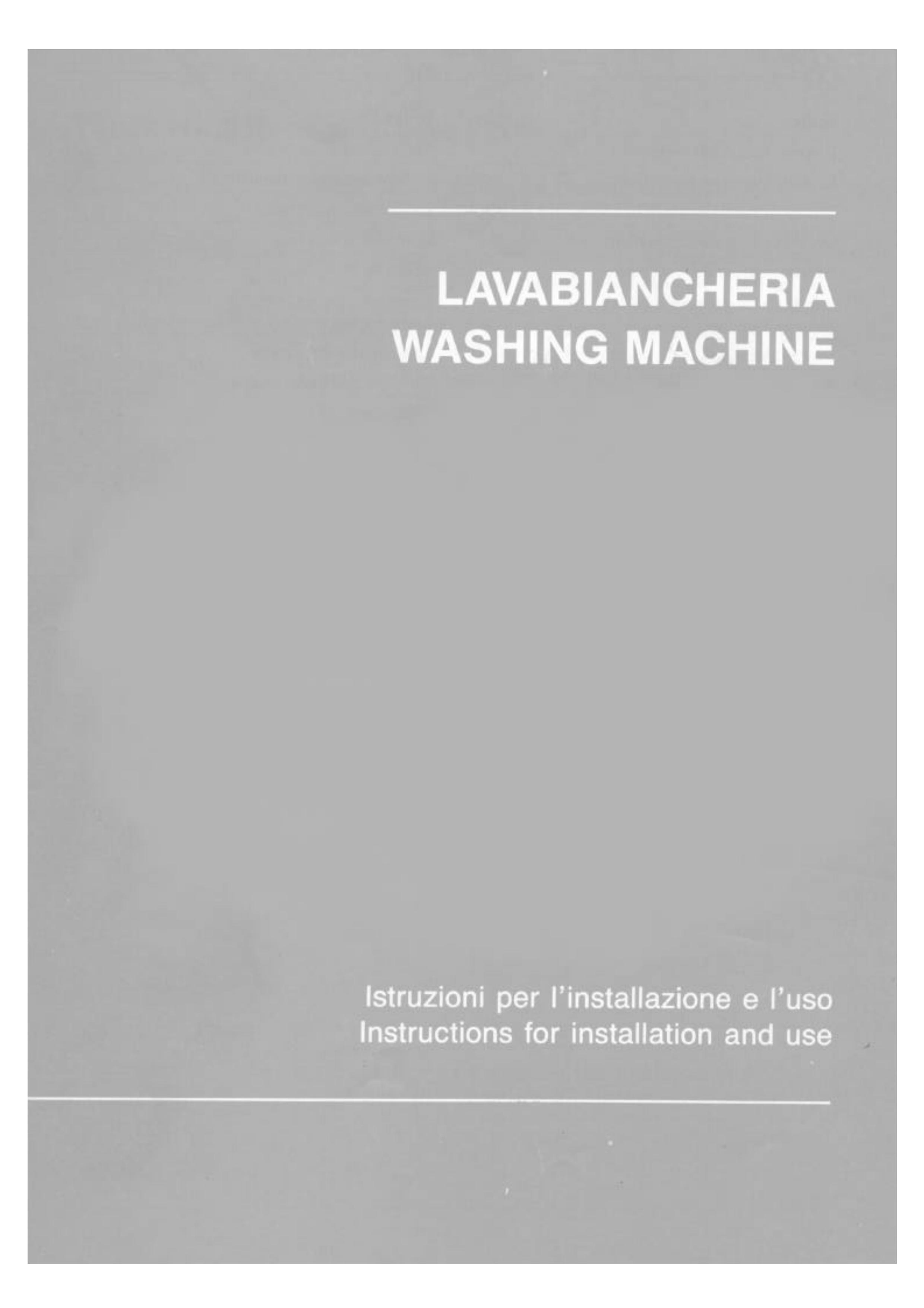 Smeg LF400TA Washer User Manual