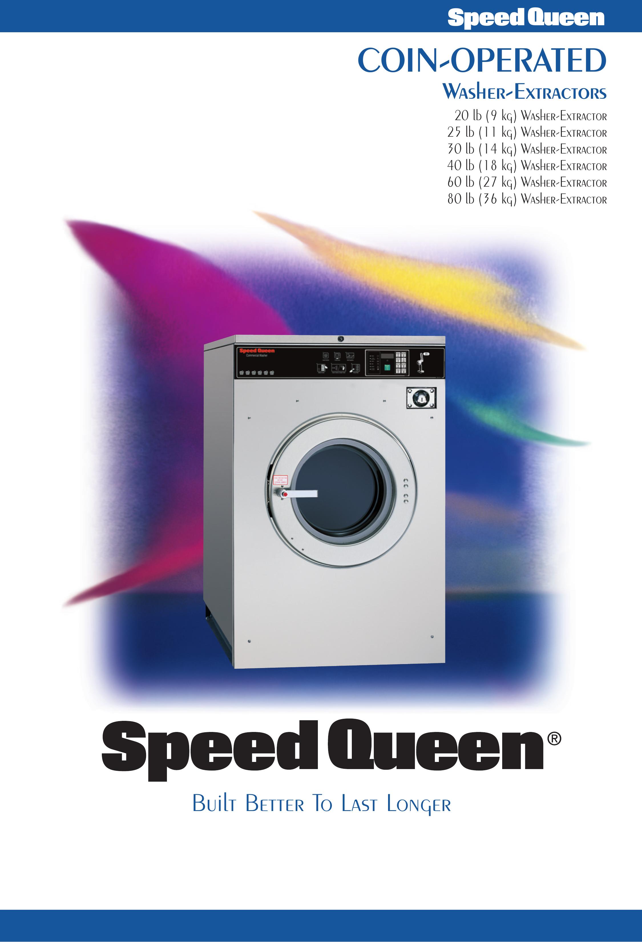 Speed Queen 25 lb Washer User Manual