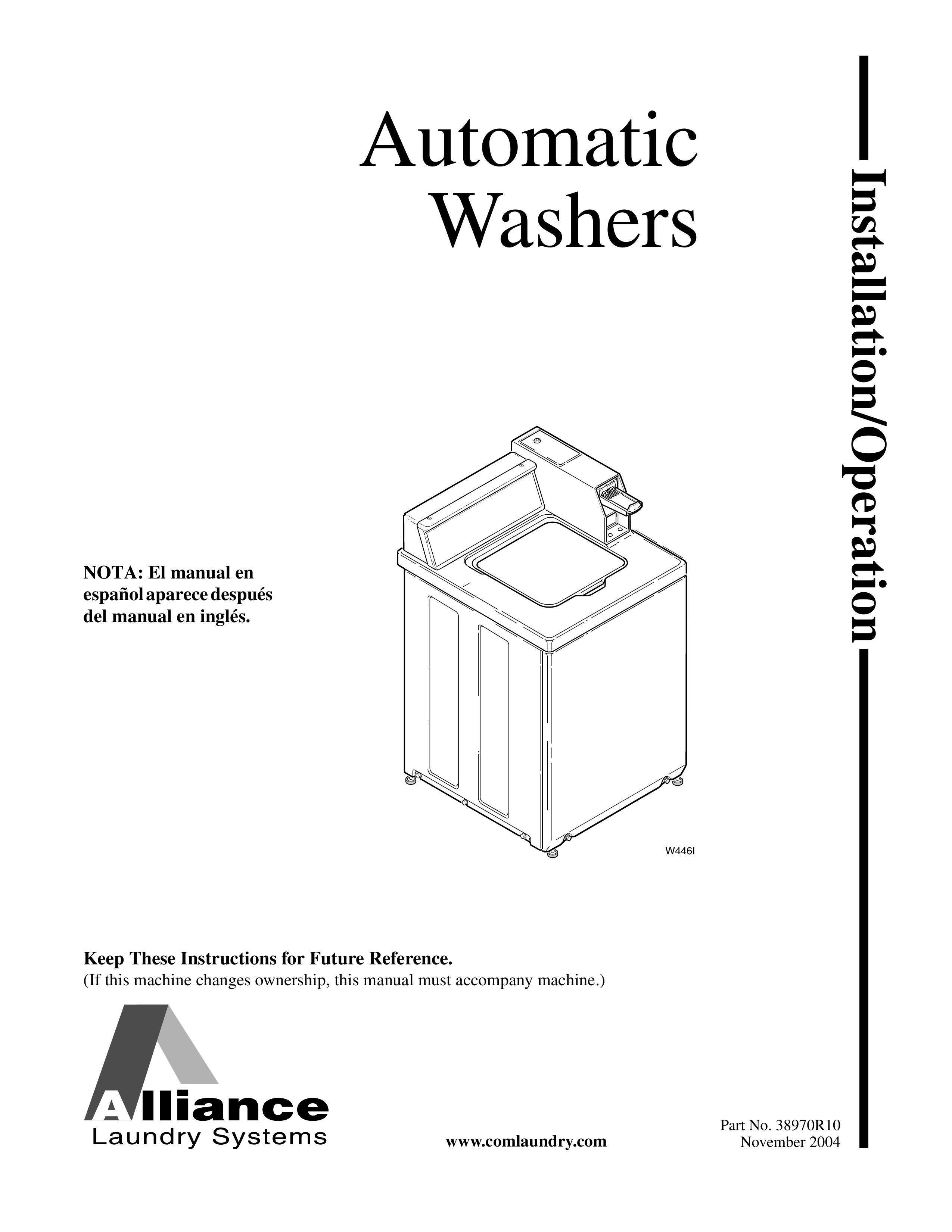 Speed Queen W446I Washer User Manual