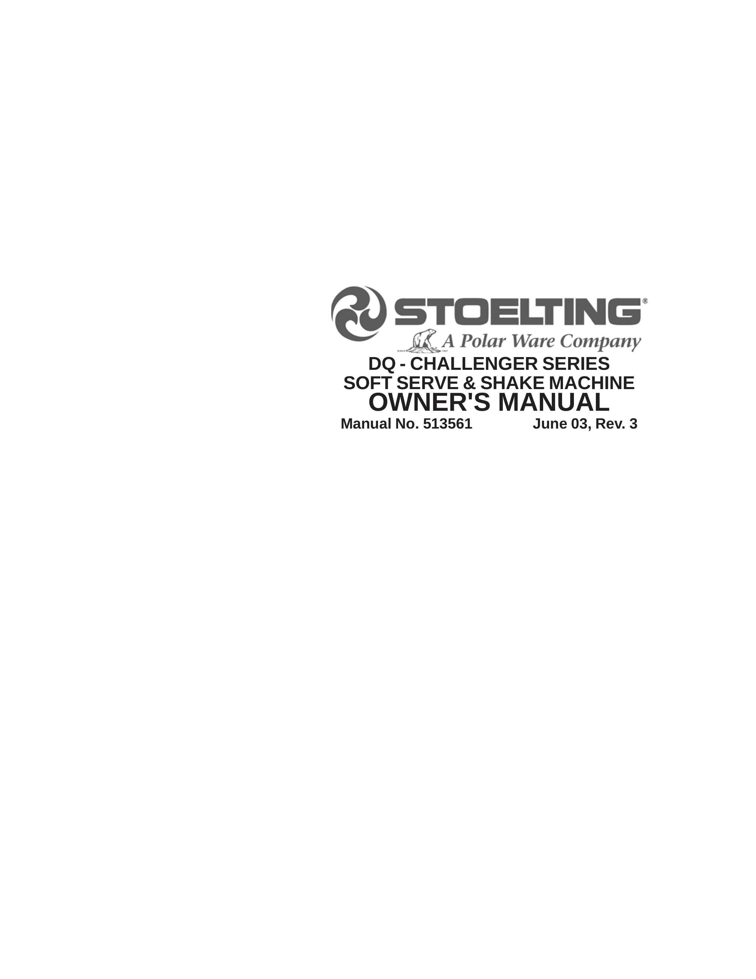 Stoelting SHAKE MACHINE Washer User Manual