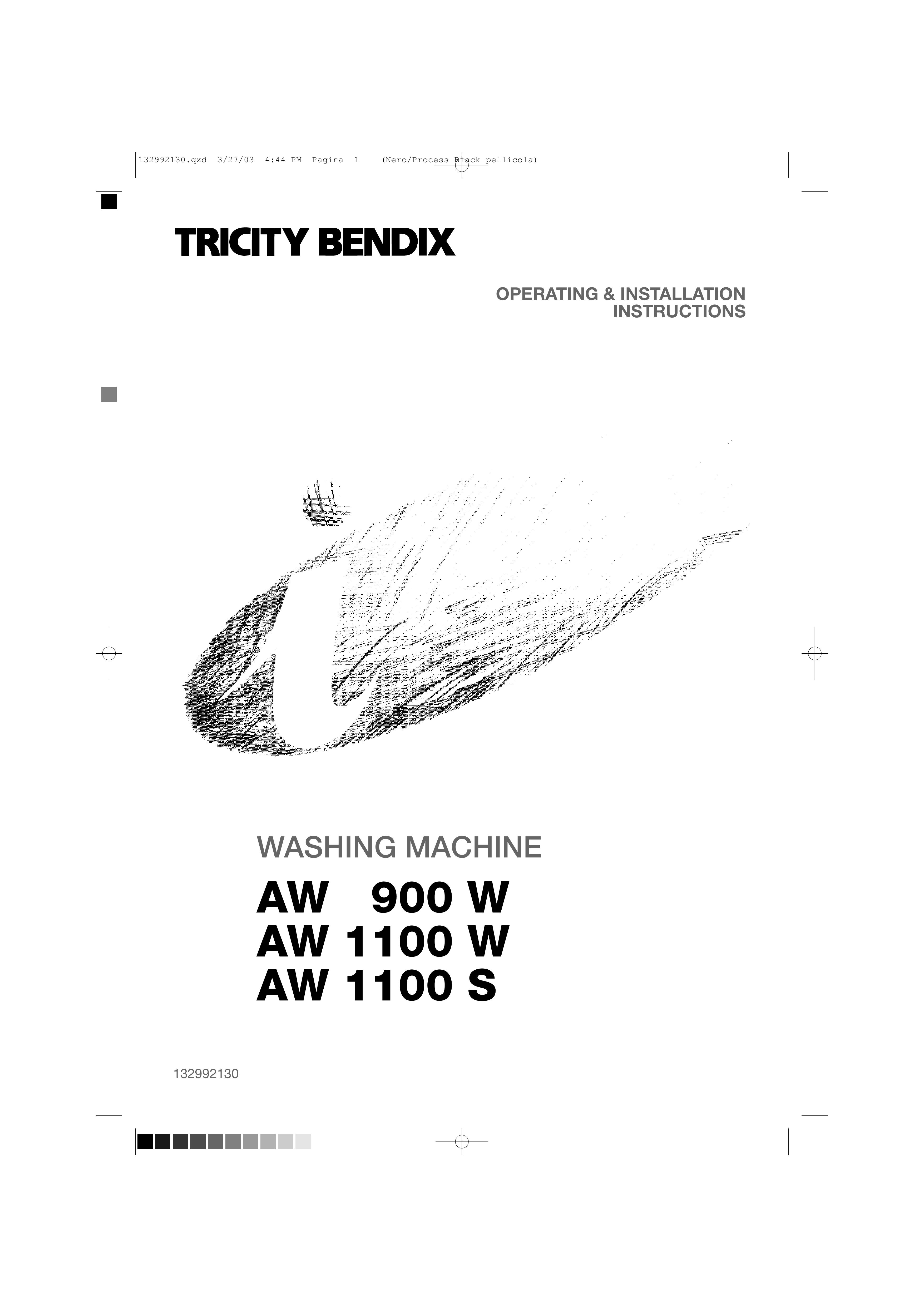Tricity Bendix AW 1100 S Washer User Manual
