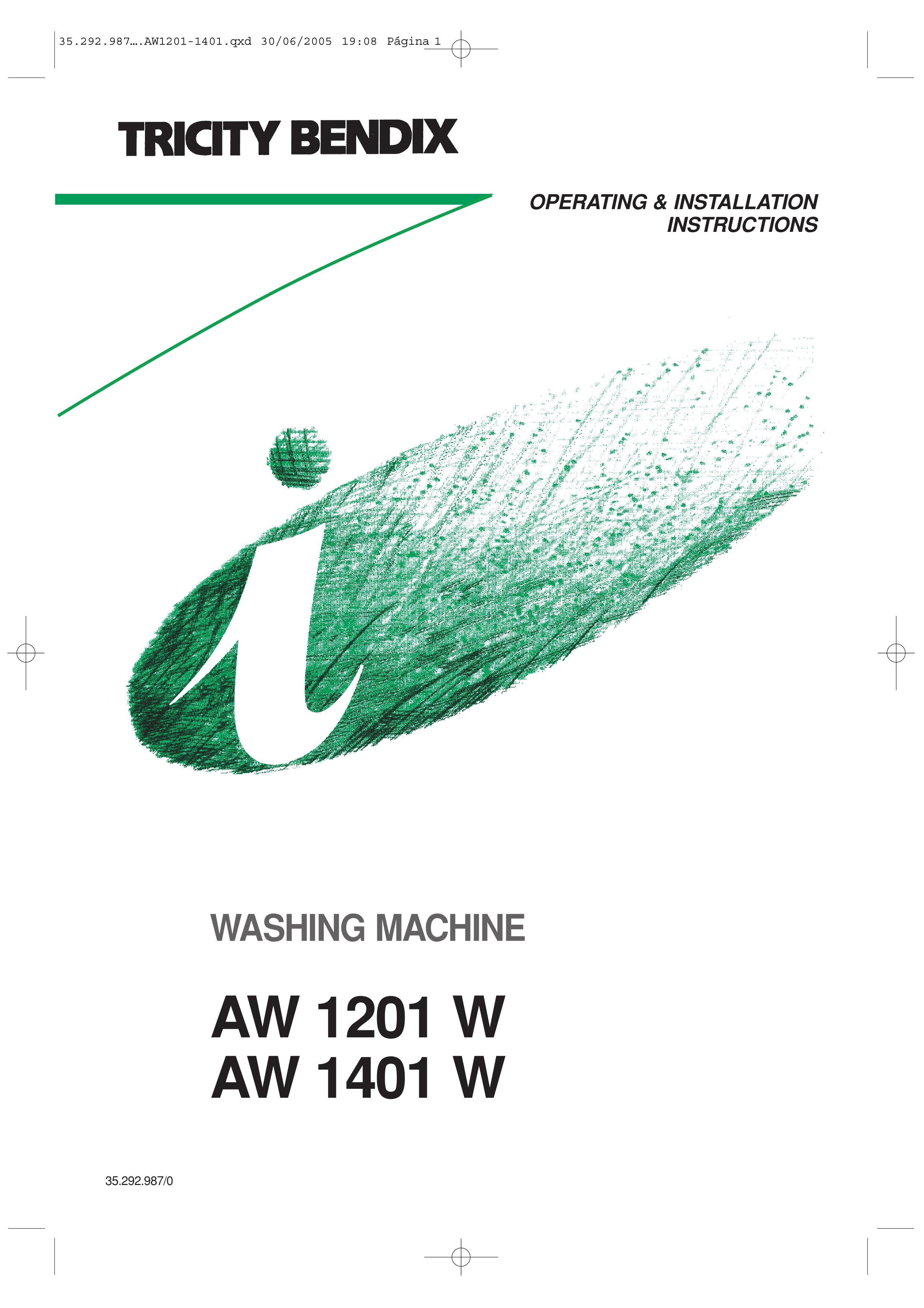 Tricity Bendix AW 1201 Washer User Manual