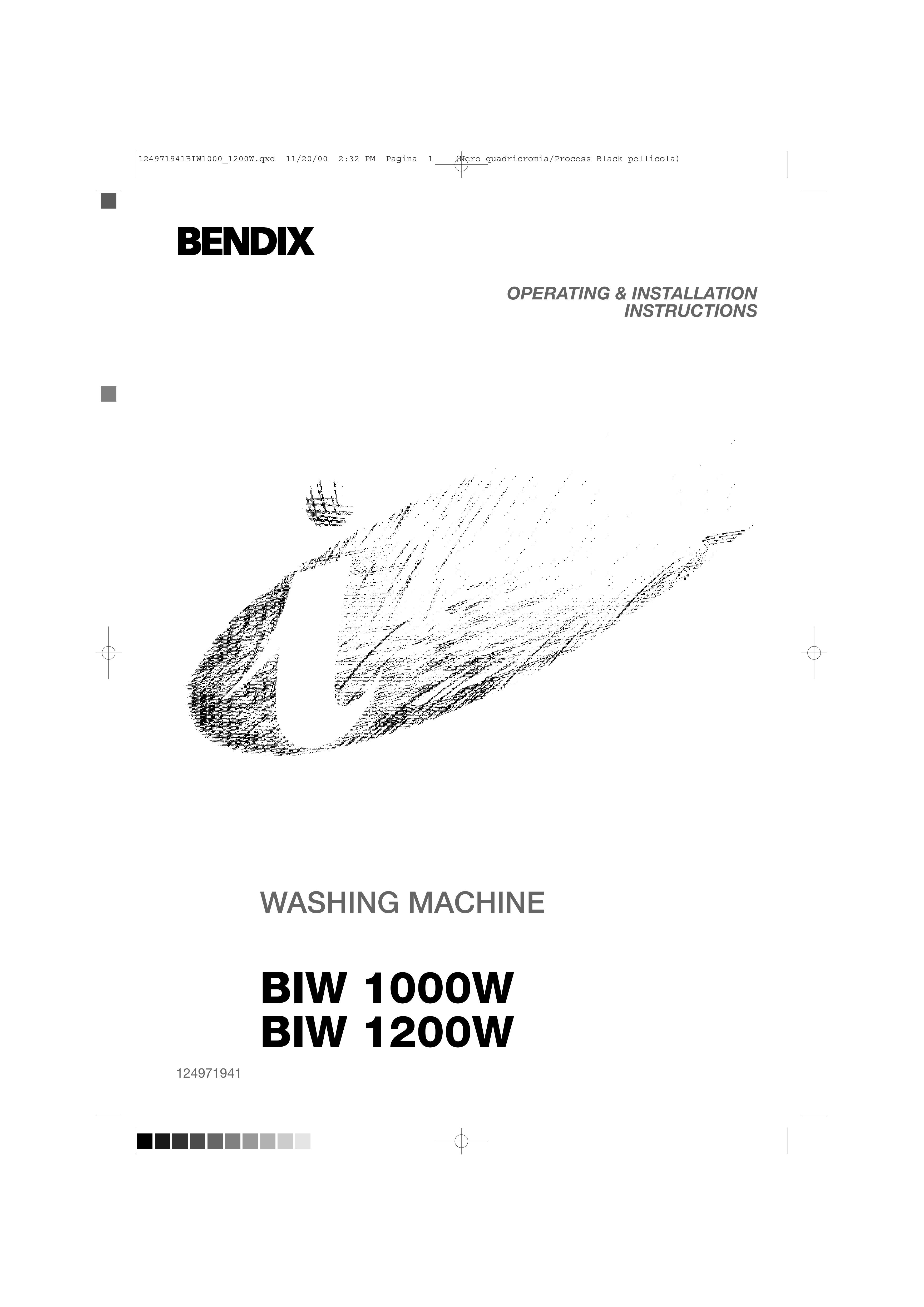Tricity Bendix BIW 1000W Washer User Manual