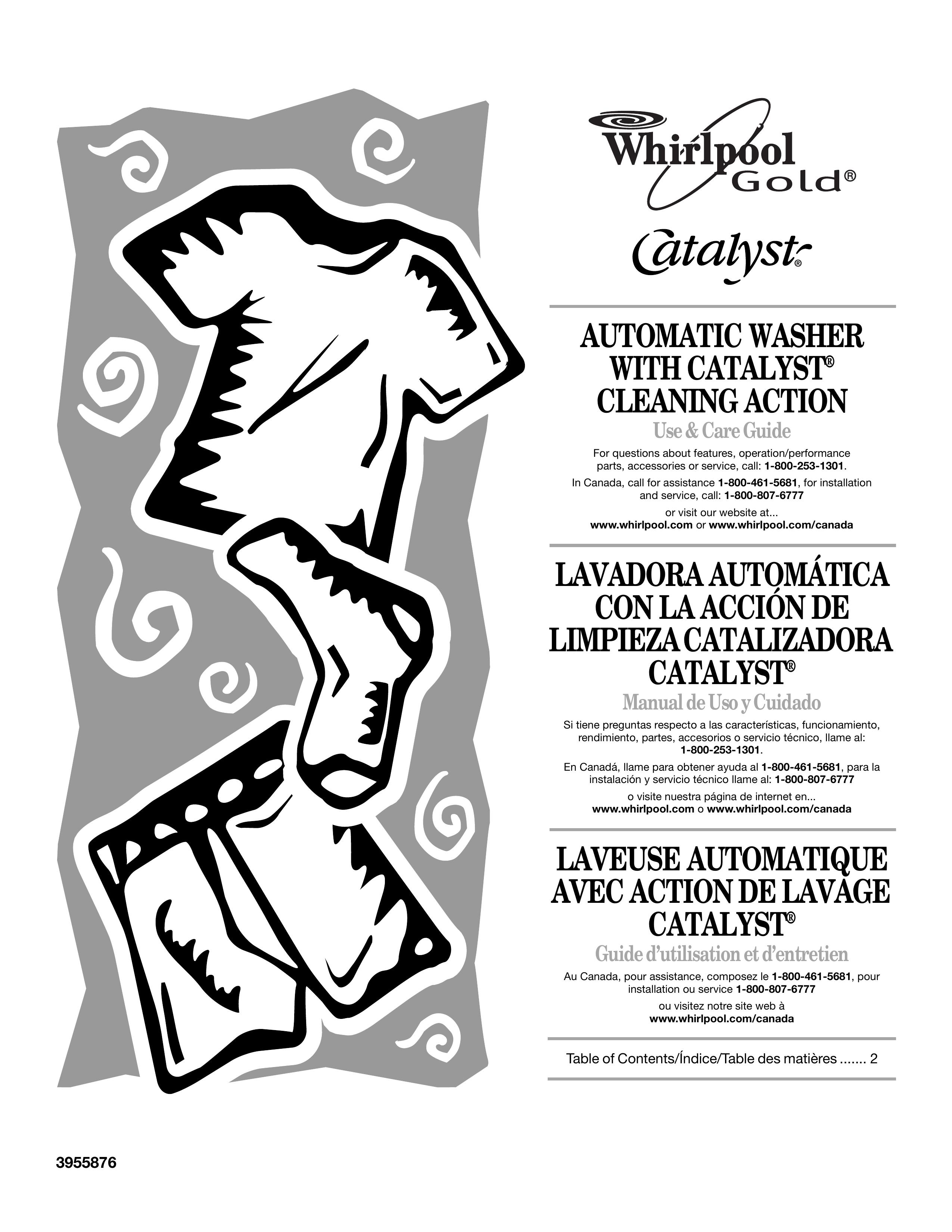 Whirlpool 3955876 Washer User Manual