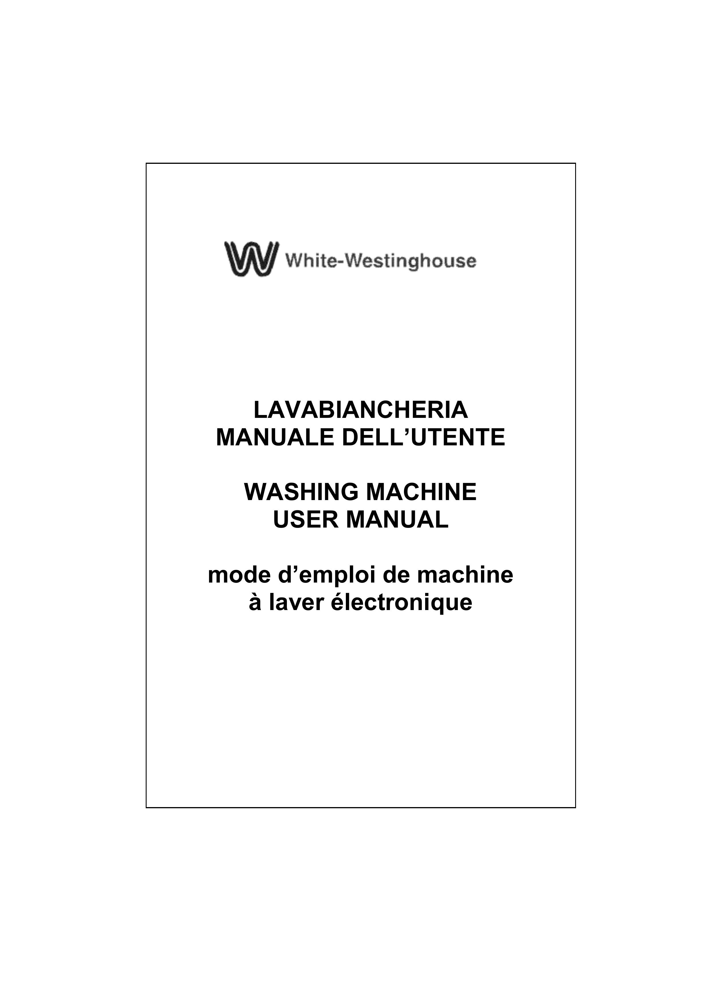 White-Westinghouse WM40T Washer User Manual