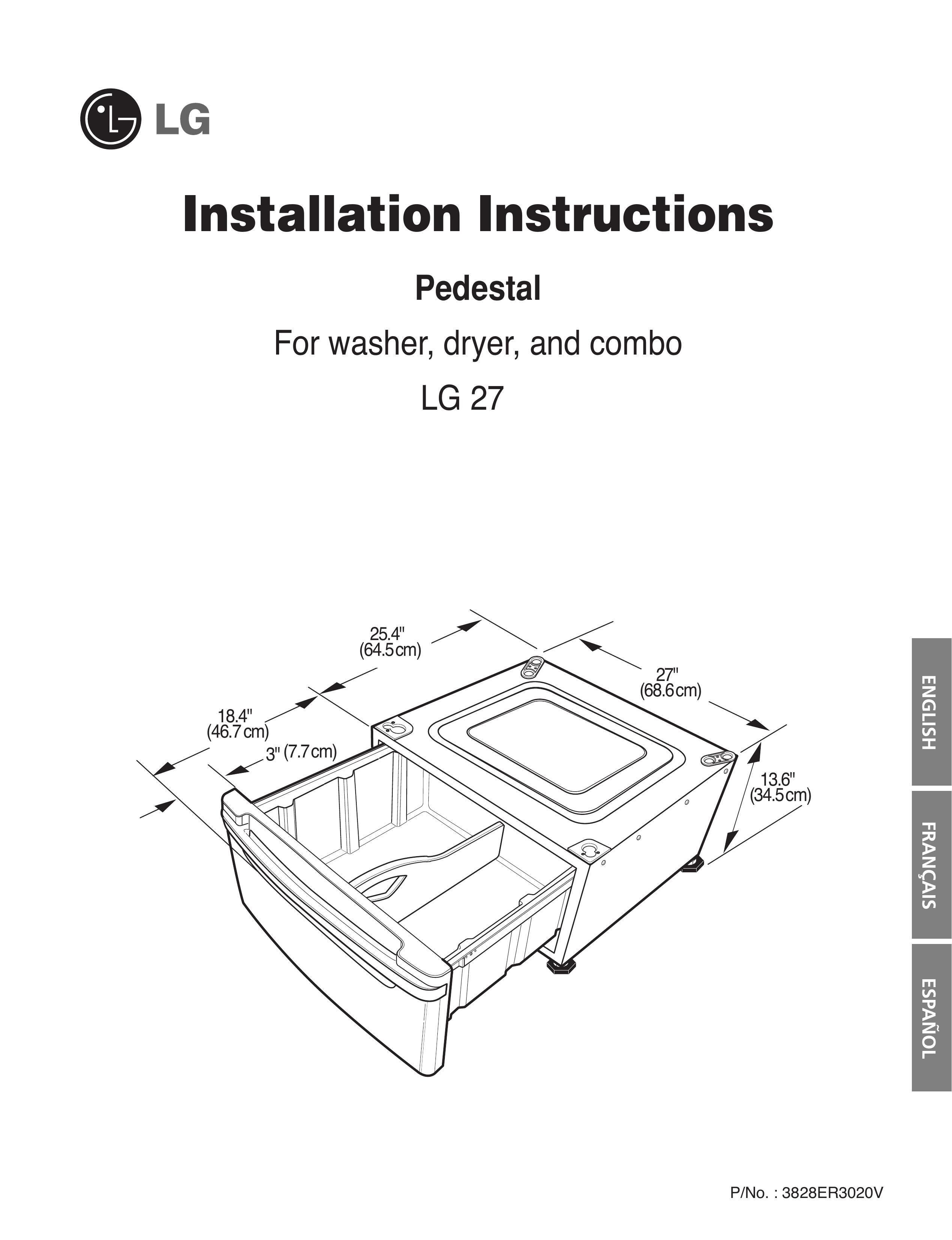 LG Electronics 3828ER3020V Washer Accessories User Manual