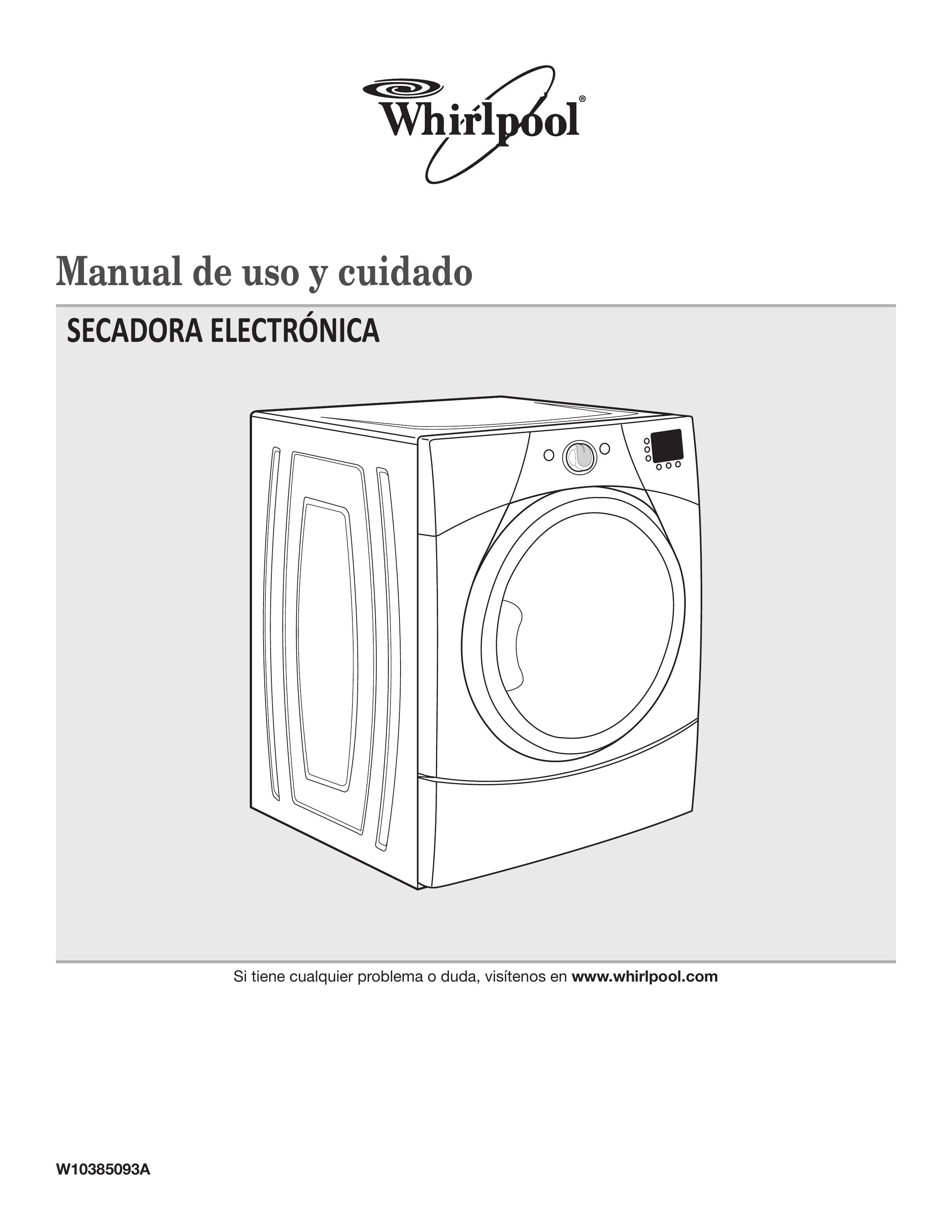 Whirlpool W10385093A Washer Accessories User Manual