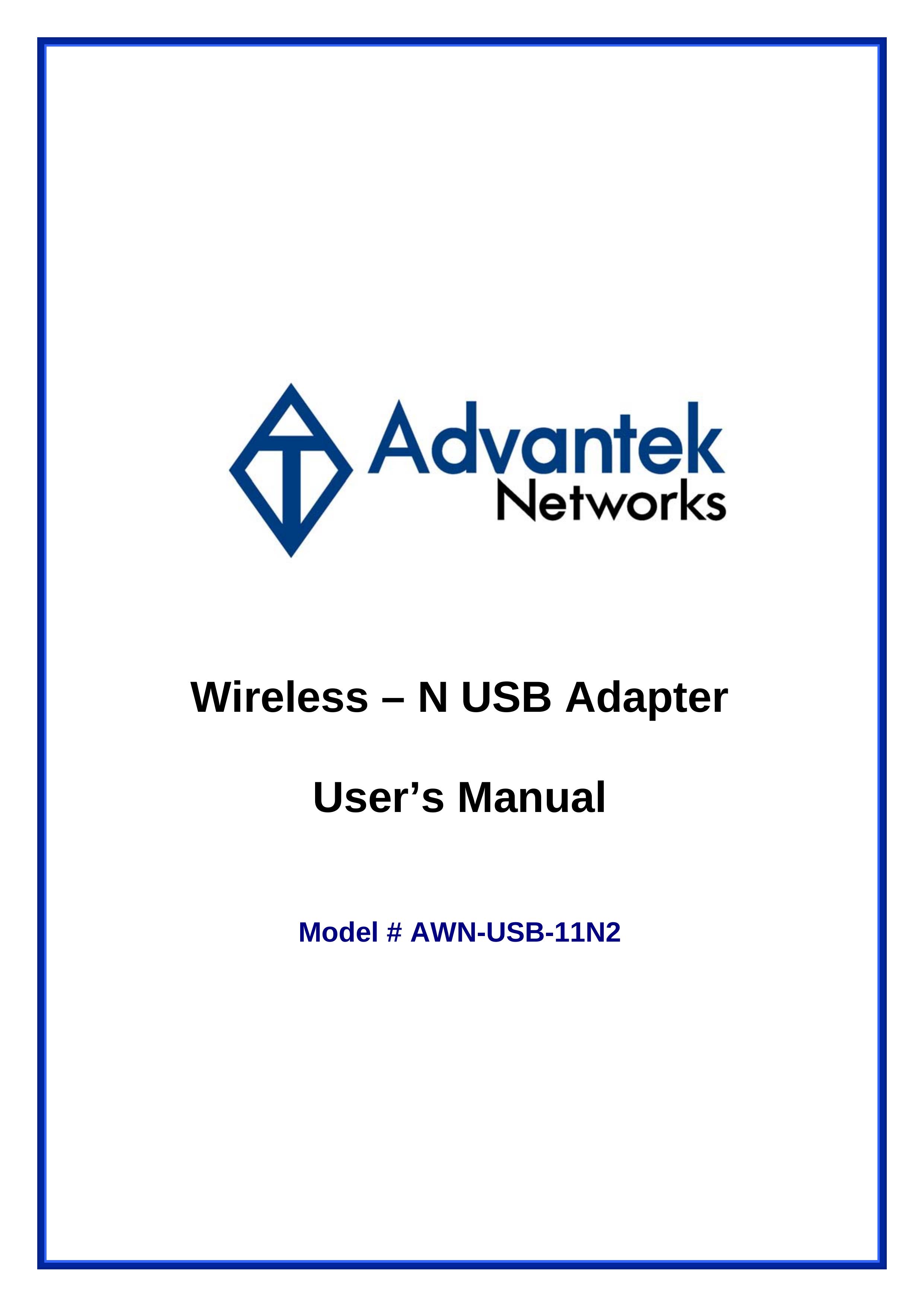 Advantek Networks AWN-USB-11N2 Washer/Dryer User Manual