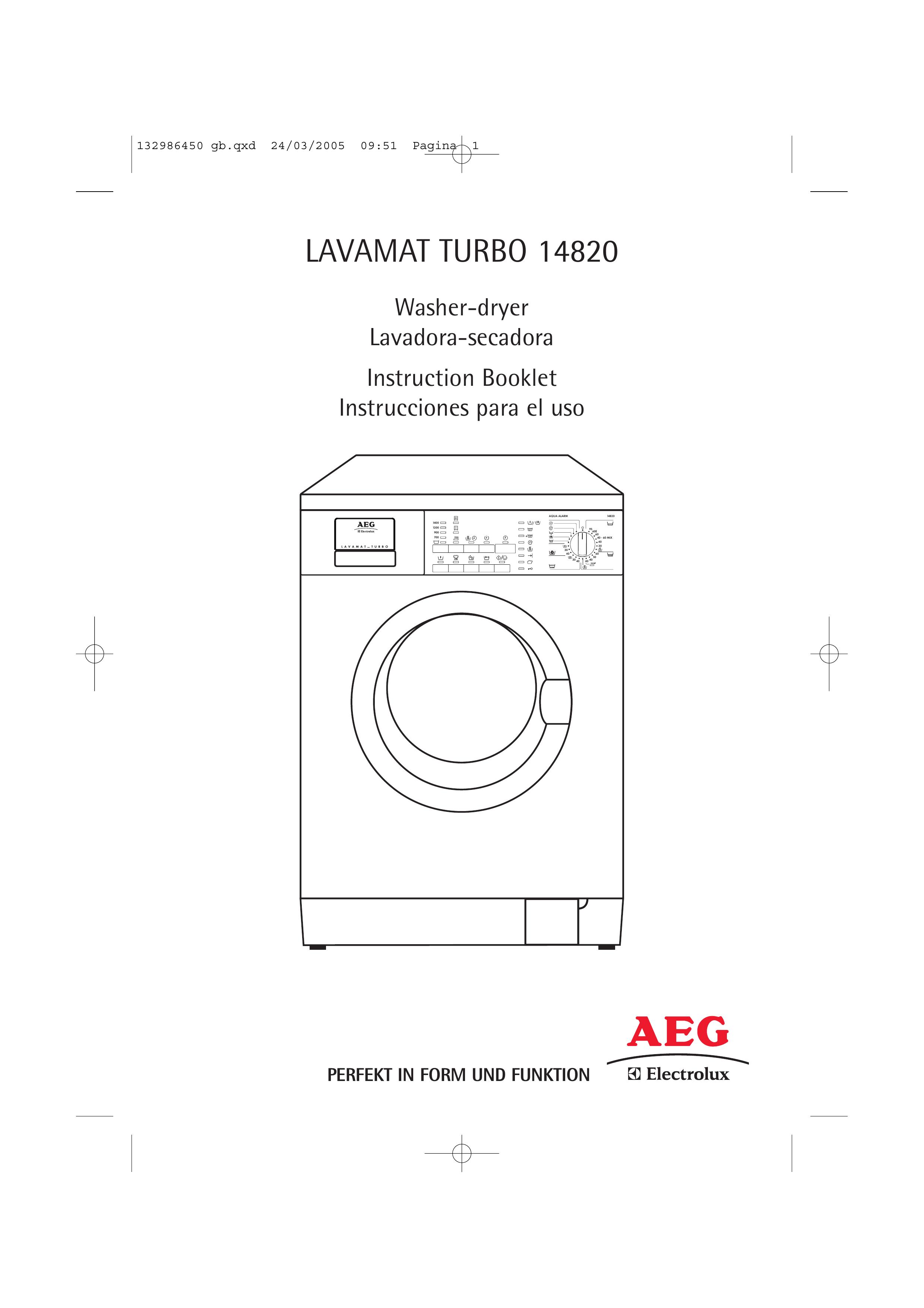 AEG 14820 Washer/Dryer User Manual