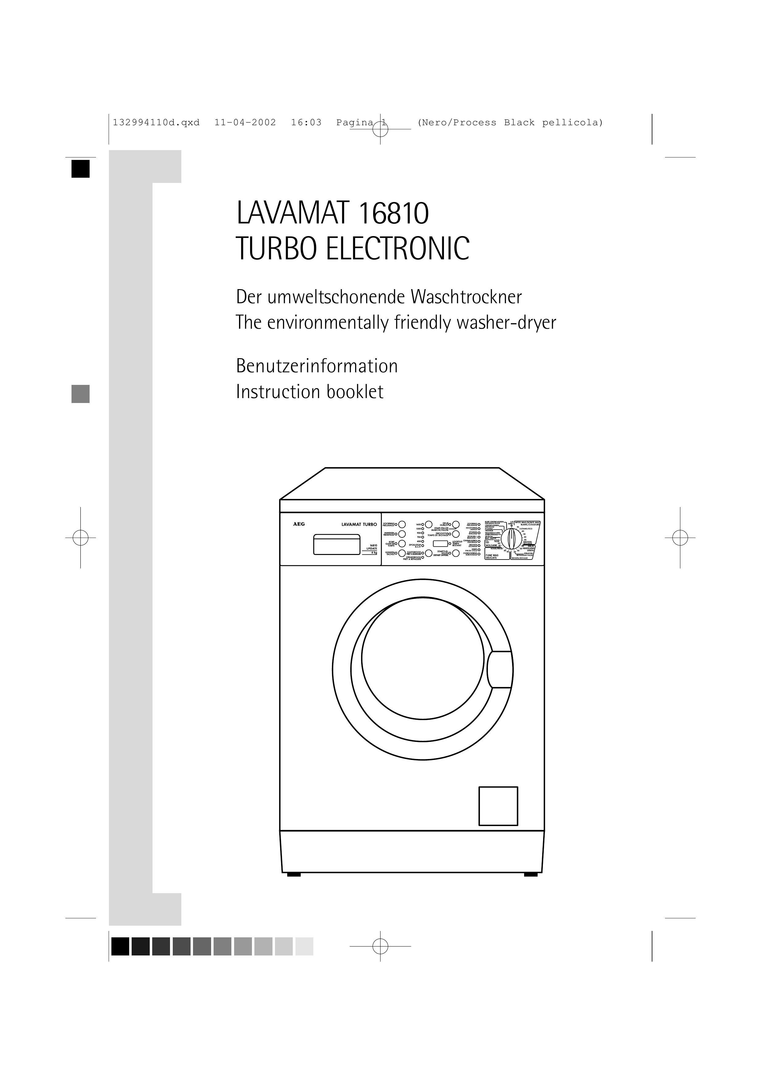AEG 16810 Washer/Dryer User Manual