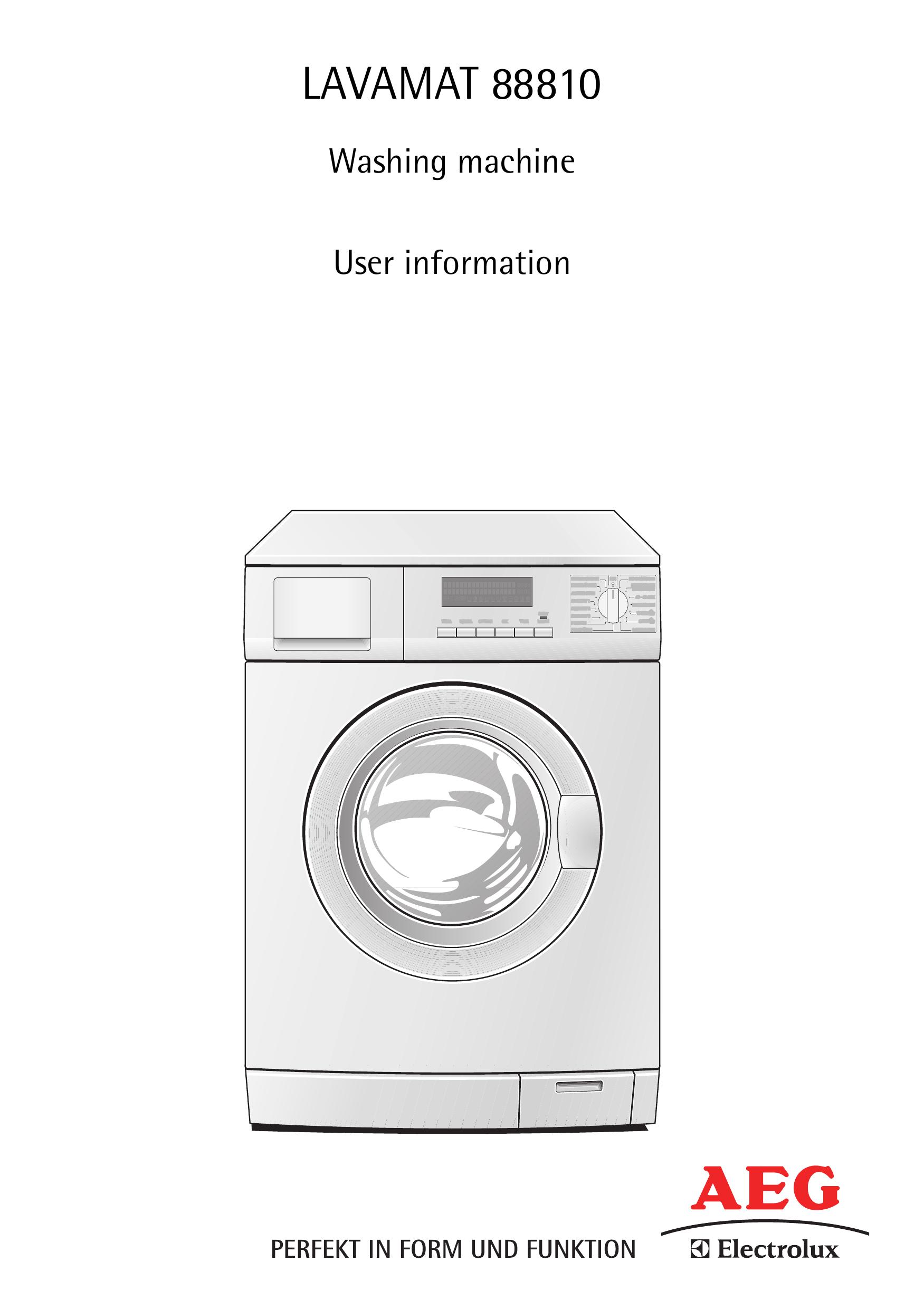 AEG 88810 Washer/Dryer User Manual