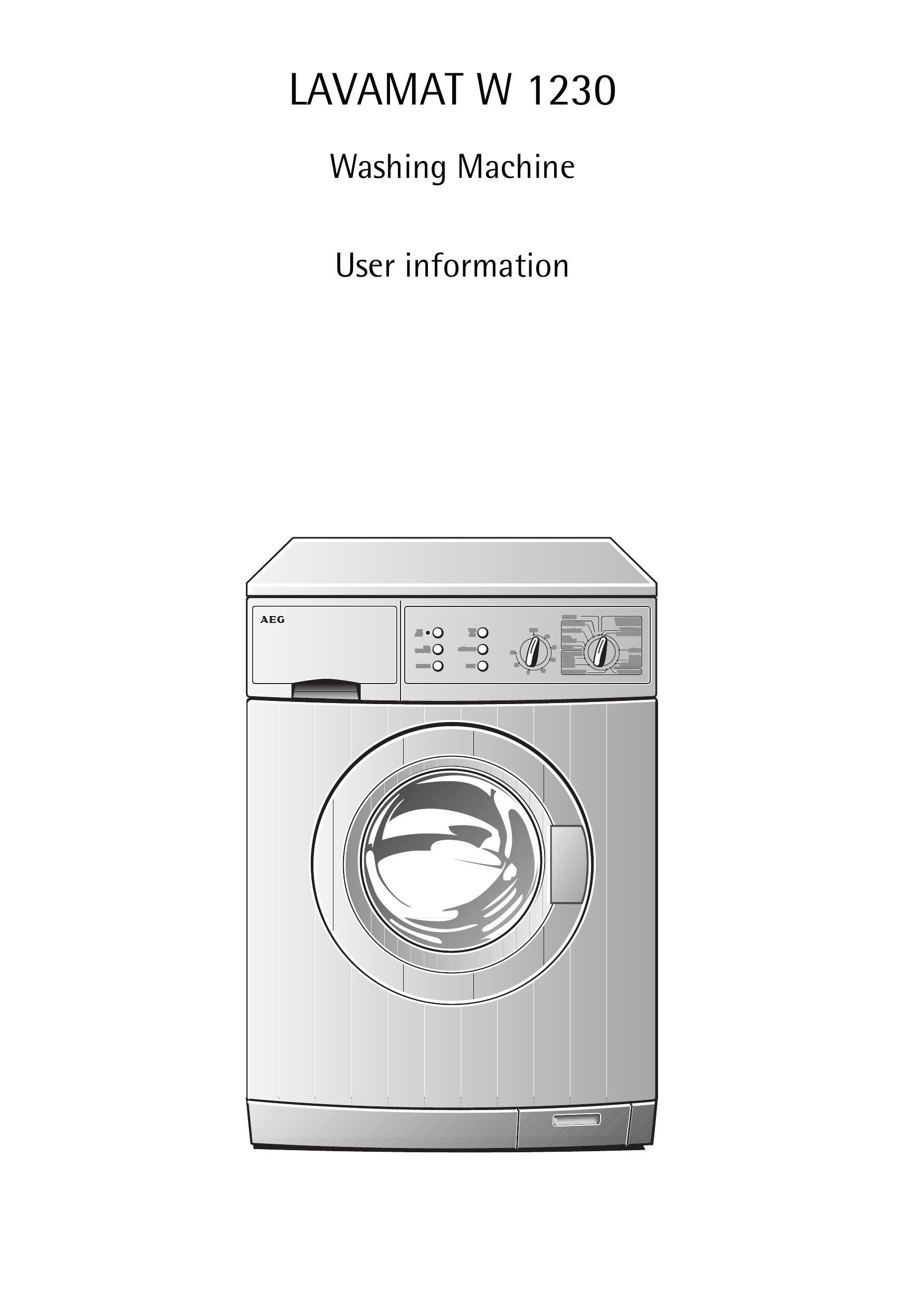 AEG W 1230 Washer/Dryer User Manual