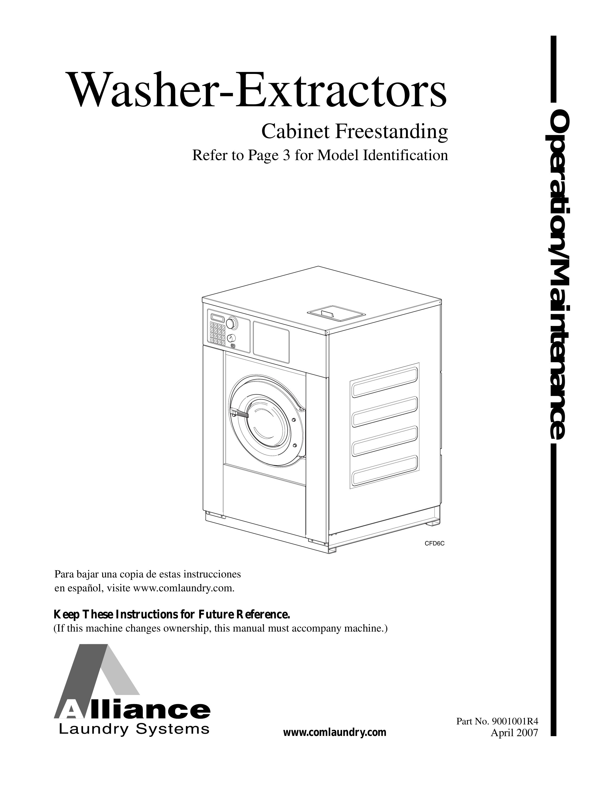 Alliance Laundry Systems CPD6C Washer/Dryer User Manual