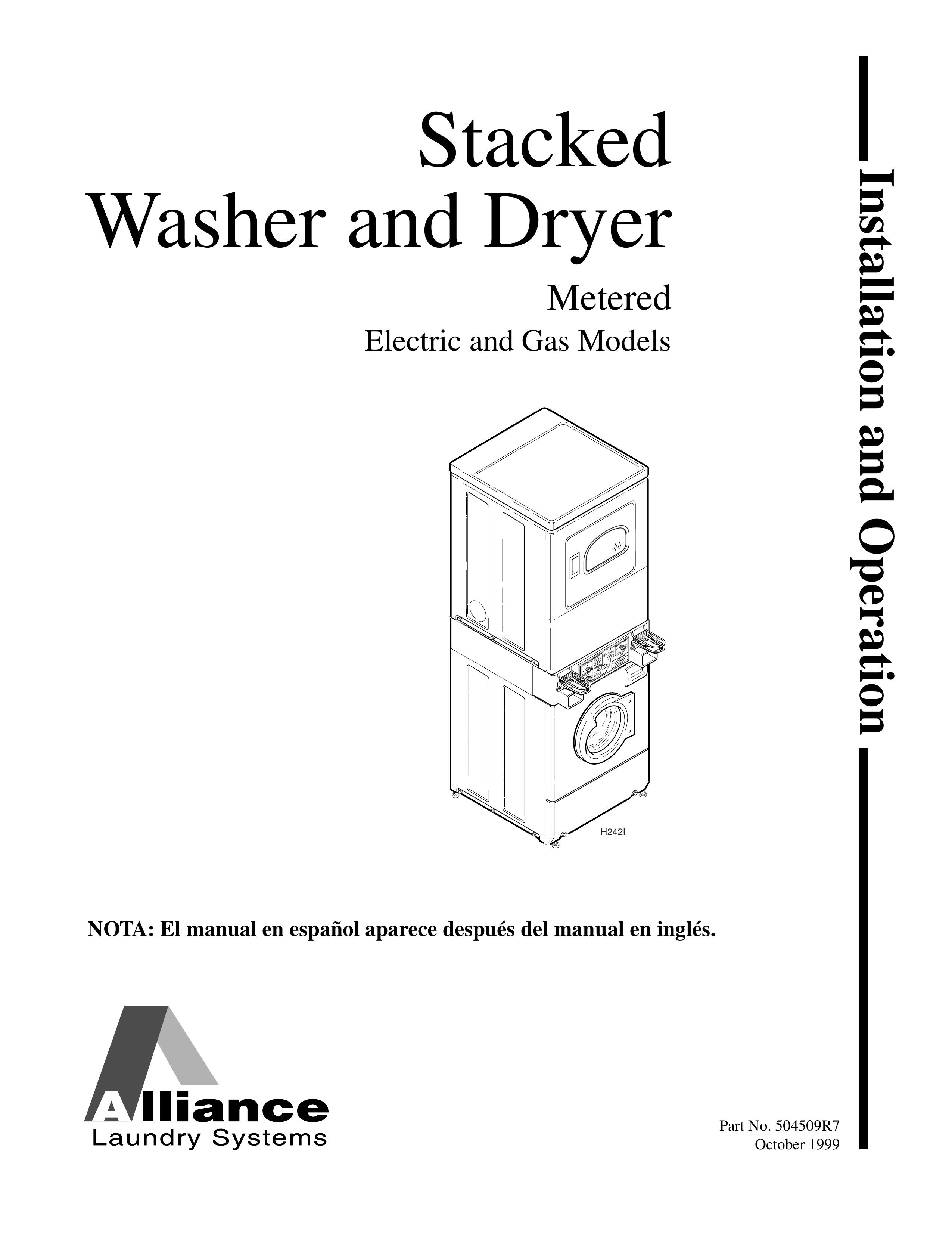 Alliance Laundry Systems H242I Washer/Dryer User Manual