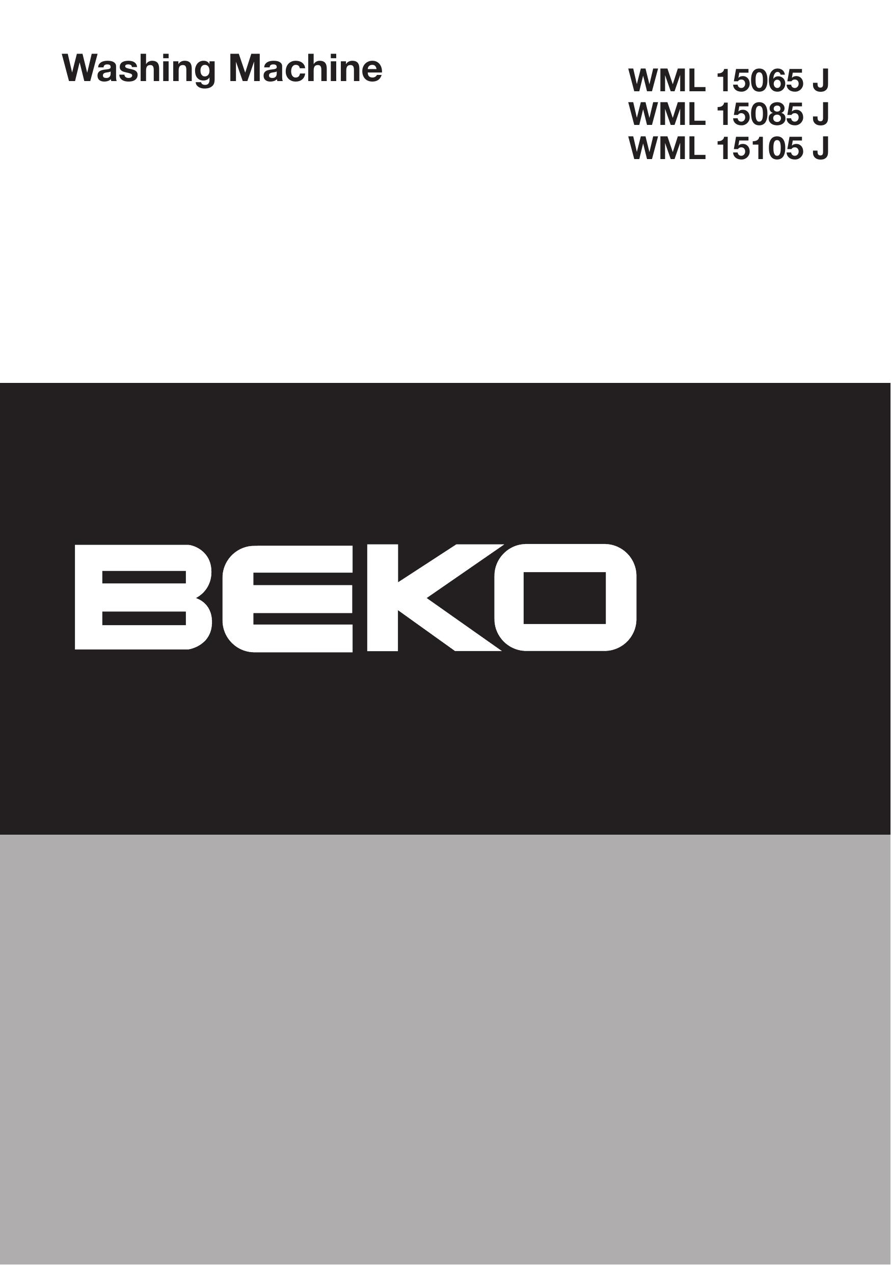 Beko 15065 Washer/Dryer User Manual