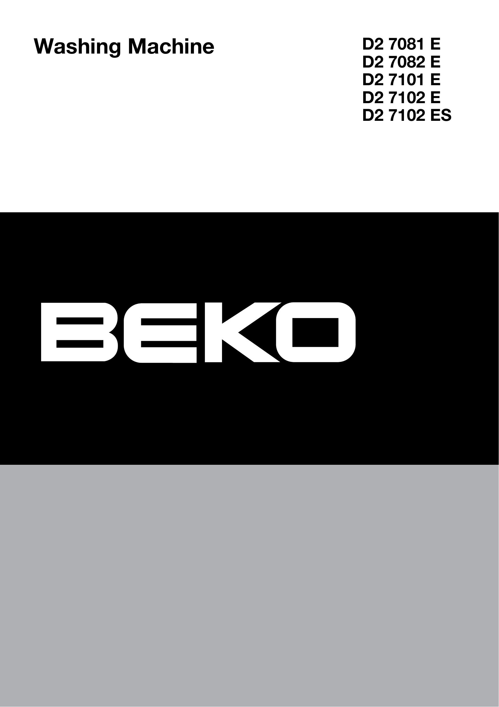 Beko D2 7102 ES Washer/Dryer User Manual