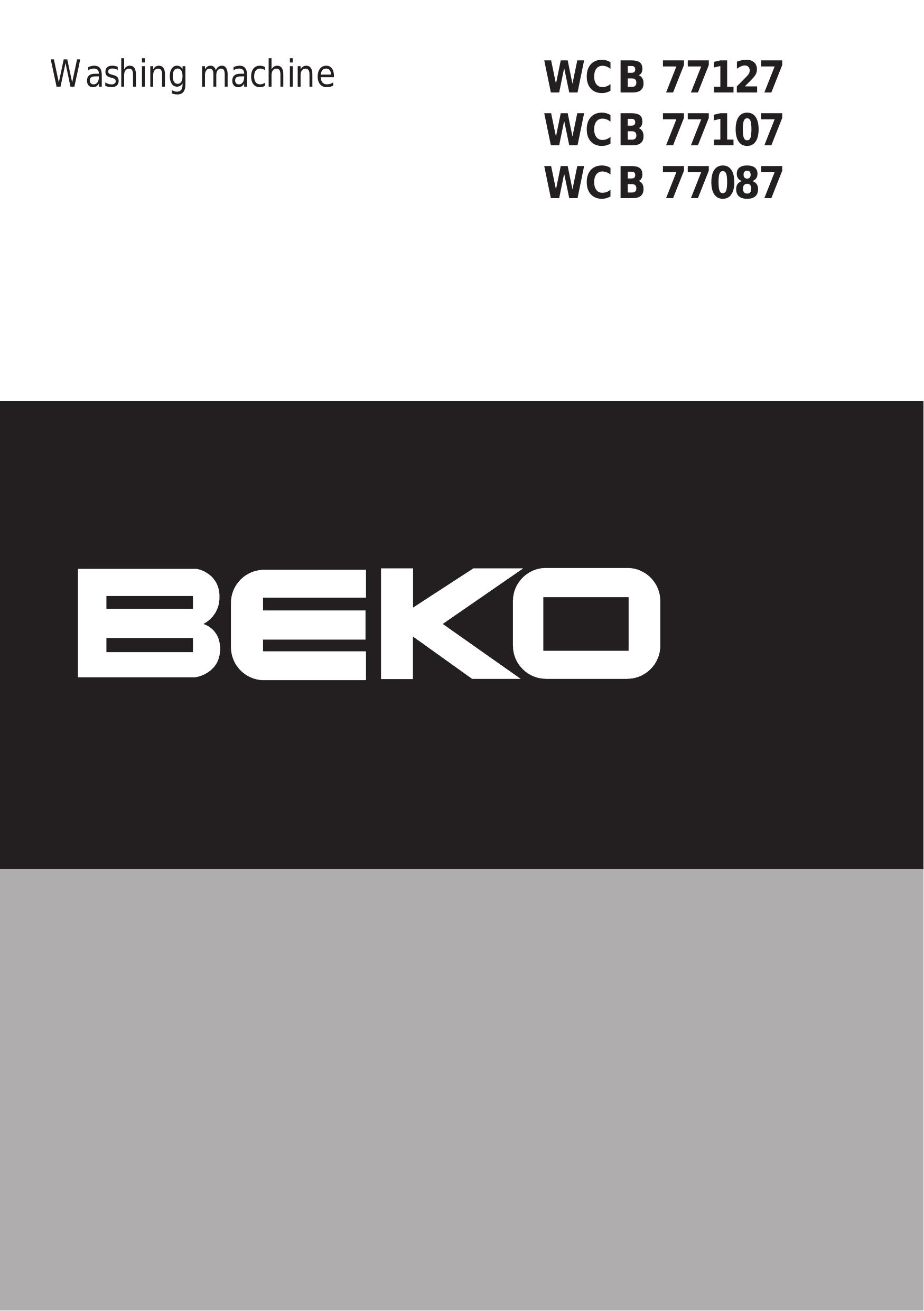 Beko WCB 77127 Washer/Dryer User Manual