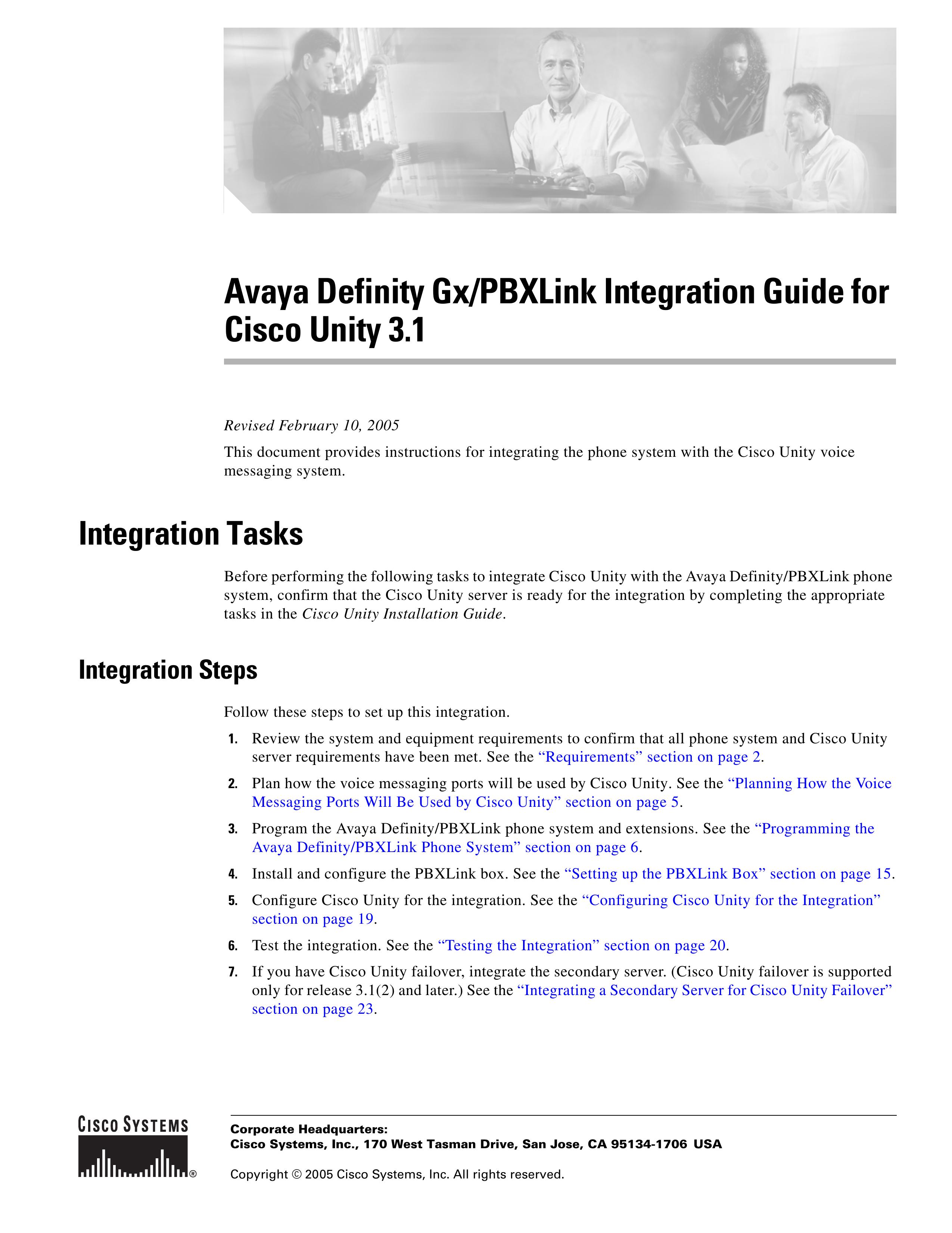 Cisco Systems Cisco Unity 3.1 Washer/Dryer User Manual