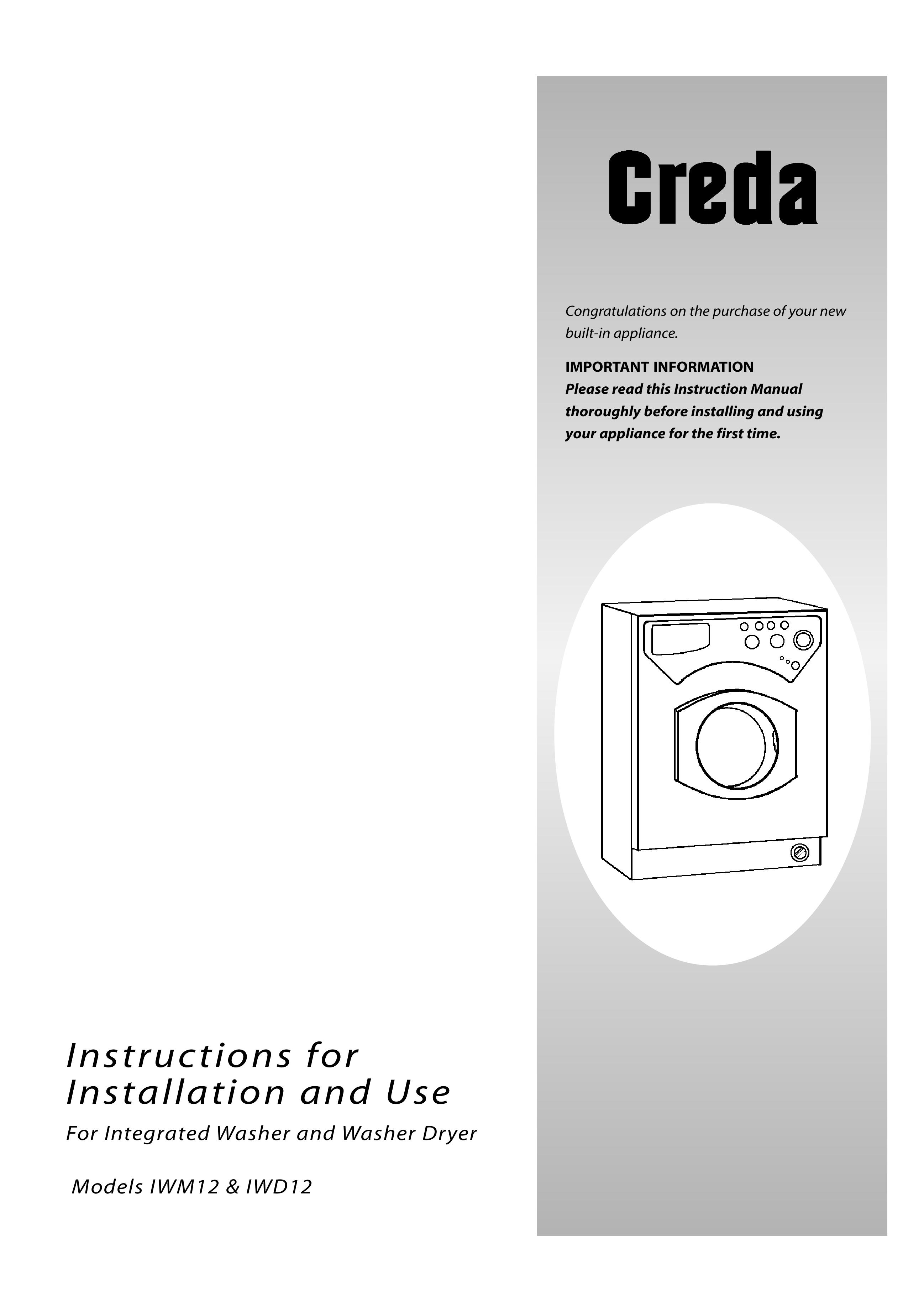 Creda IWM12 Washer/Dryer User Manual