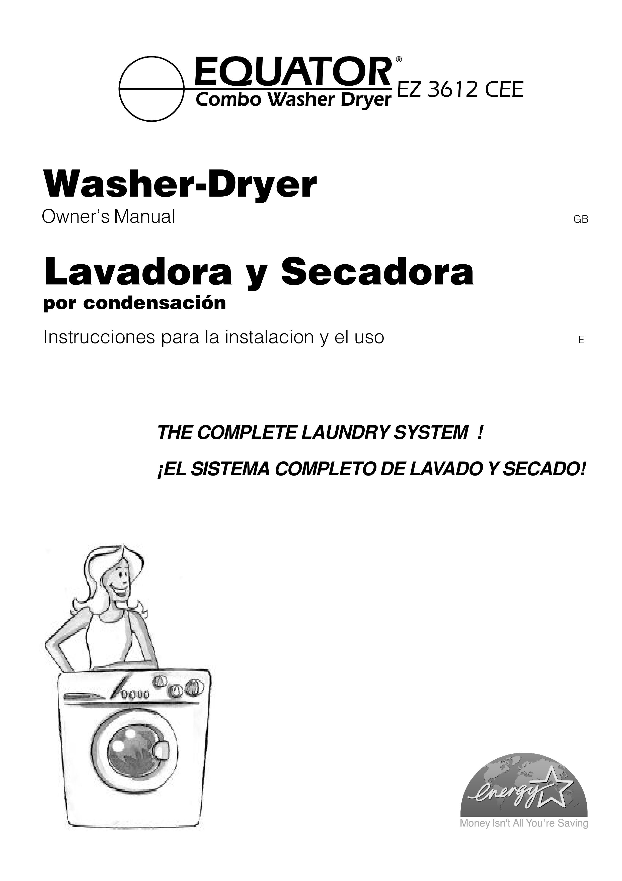 Equator 3612 Washer/Dryer User Manual