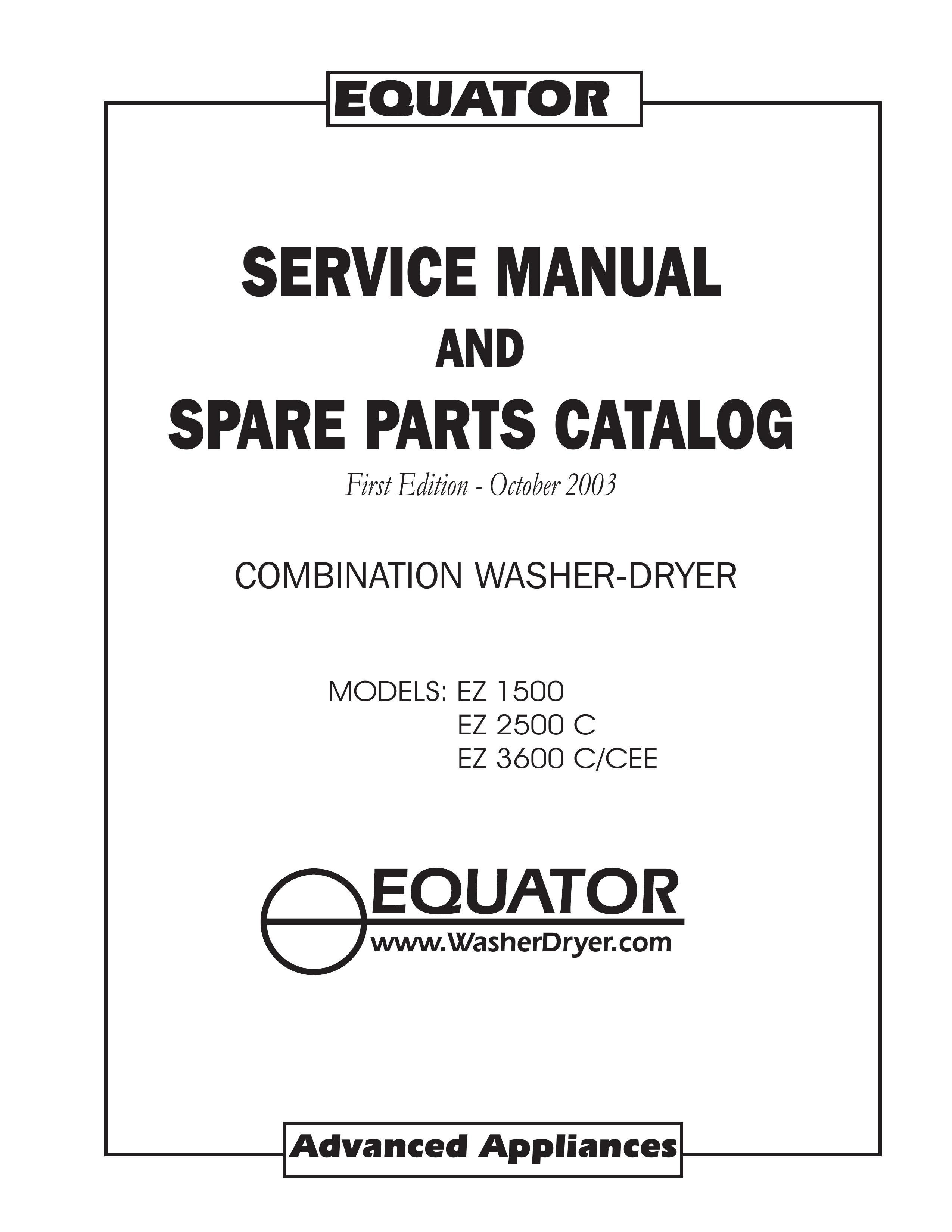 Equator EZ 1500 Washer/Dryer User Manual