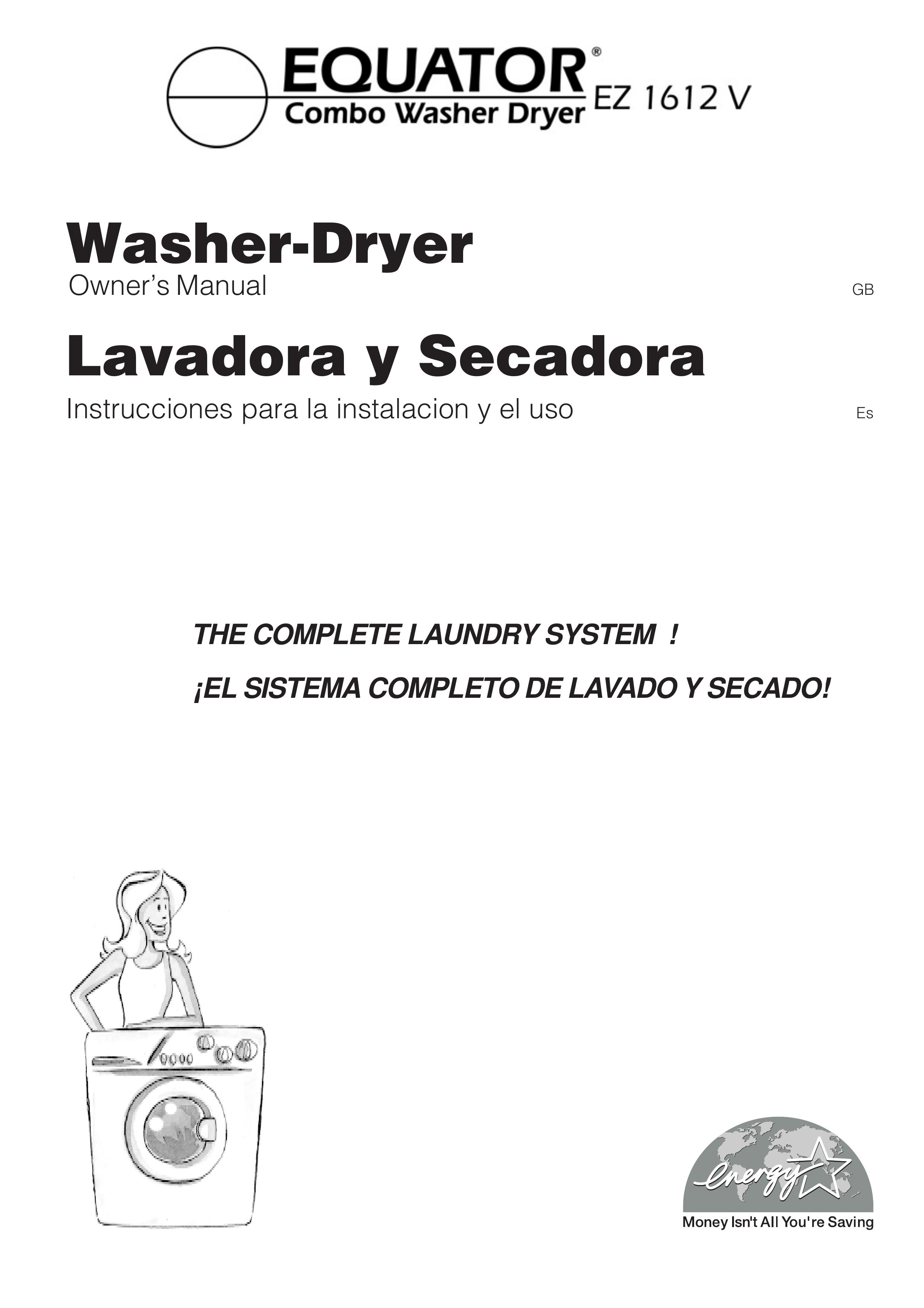 Equator EZ 1612 V Washer/Dryer User Manual