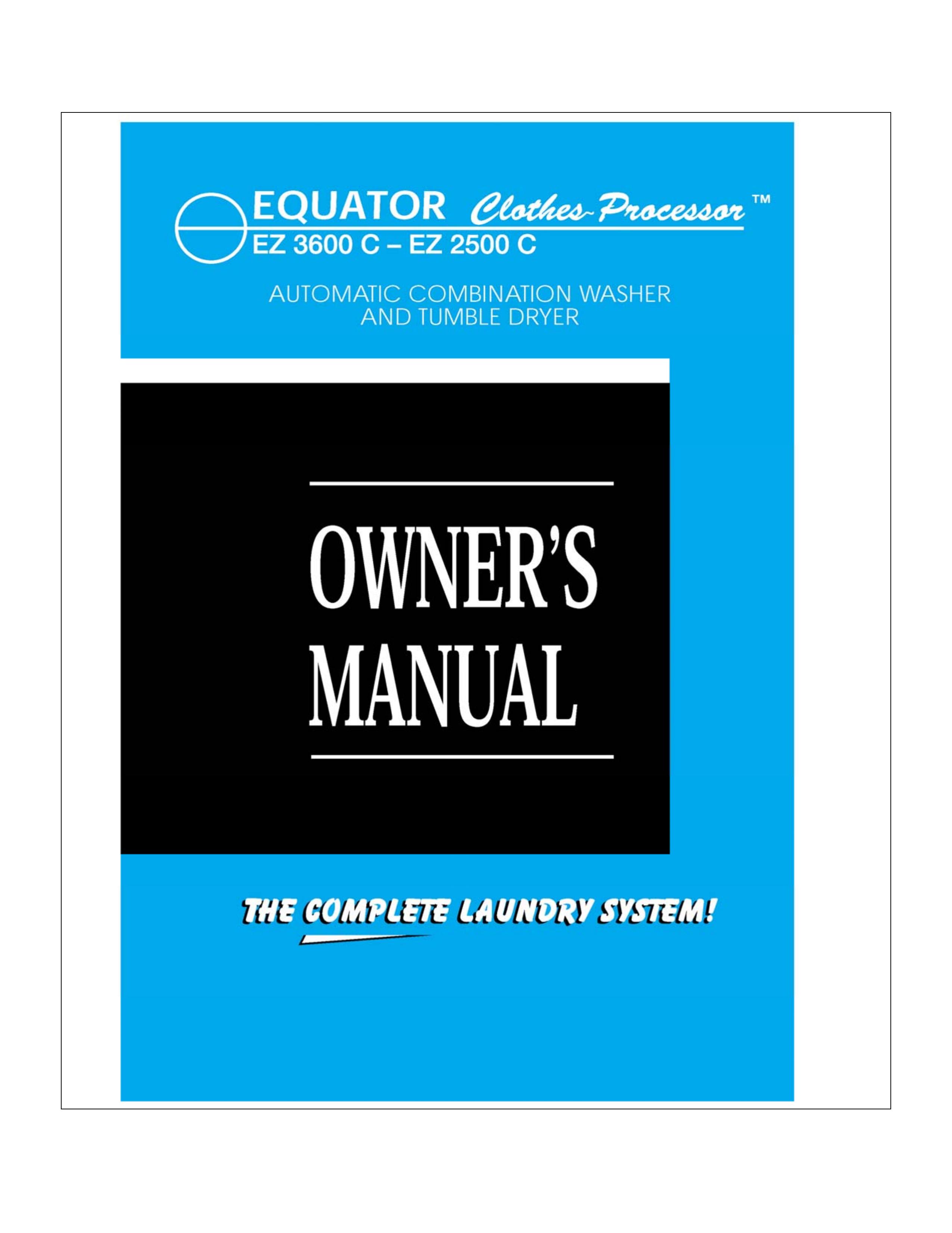 Equator EZ 2500 C Washer/Dryer User Manual